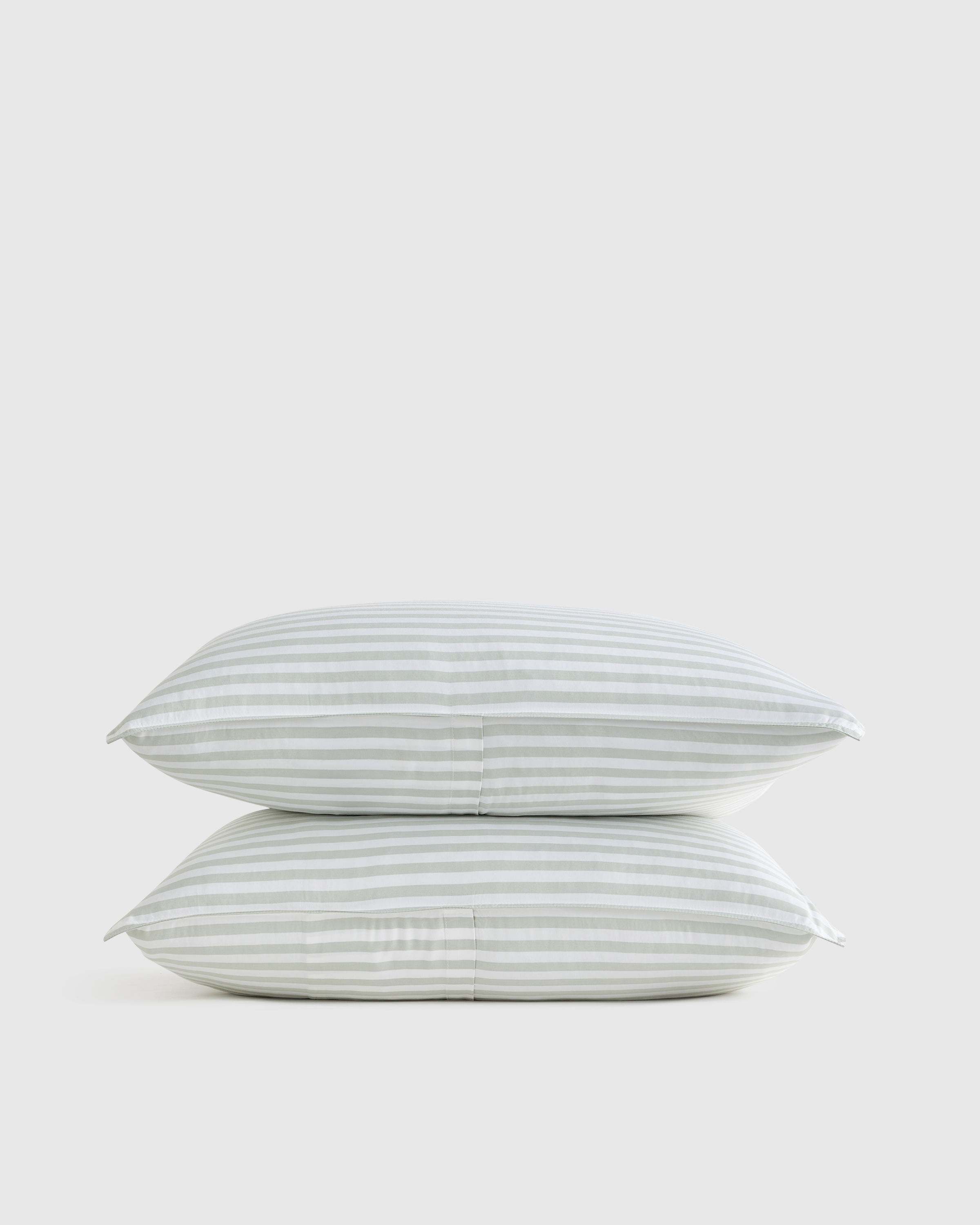 Tailored Stripe Mist Bamboo Sham Set