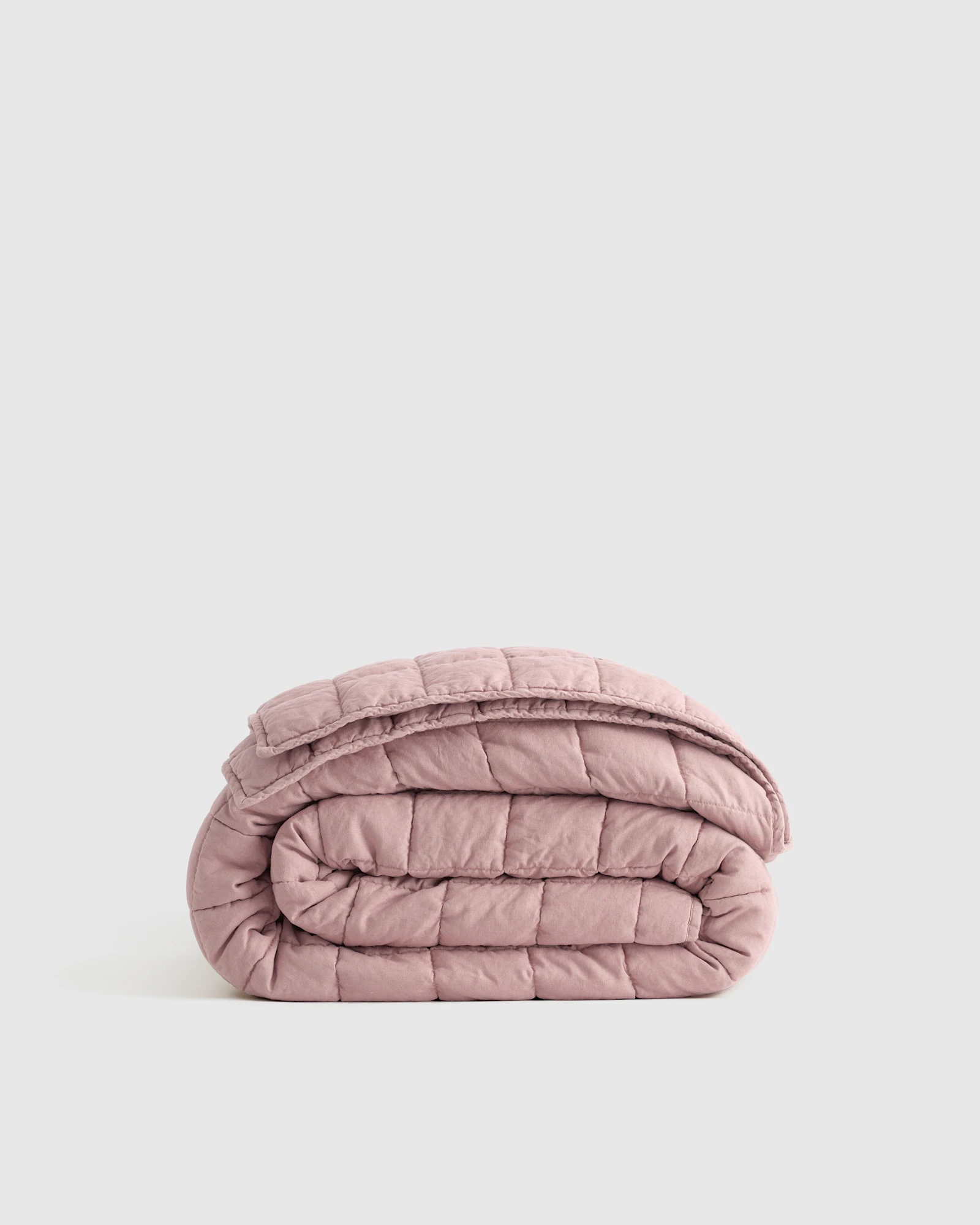 European Linen Box Quilt -Color Sand, Full/Queen