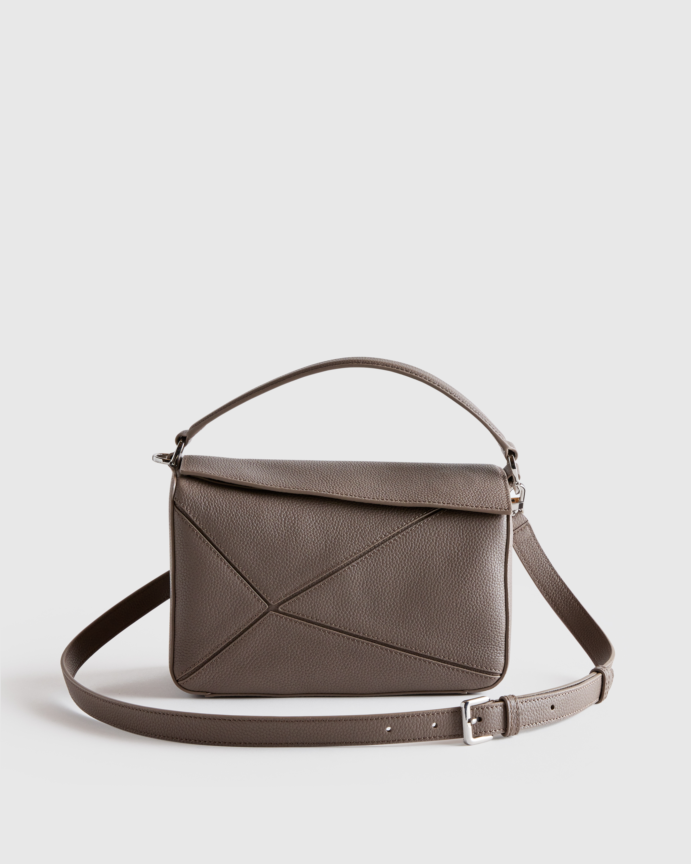 Mink Italian Leather Patchwork Crossbody