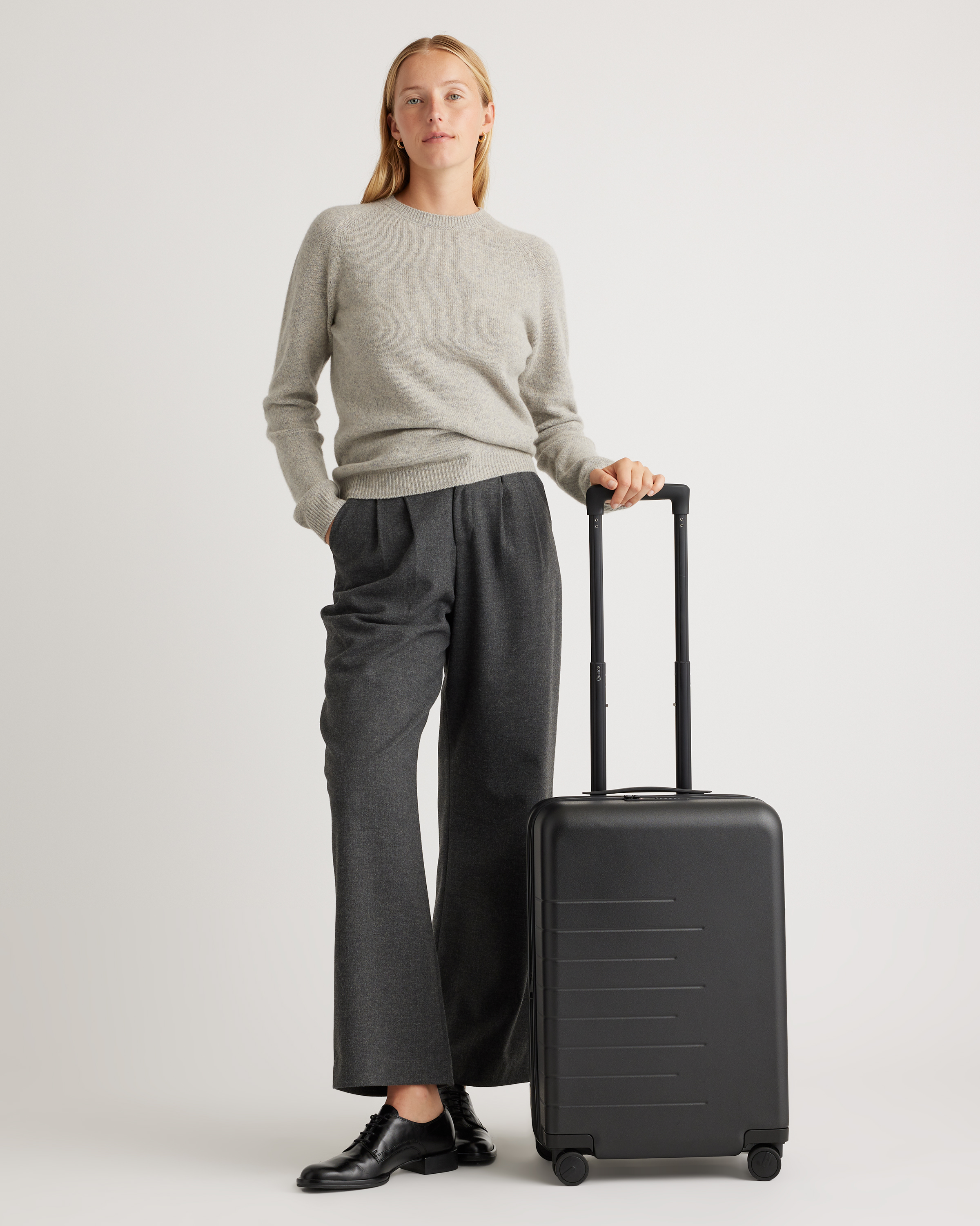 Expandable Small Carry-On Suitcase - Black