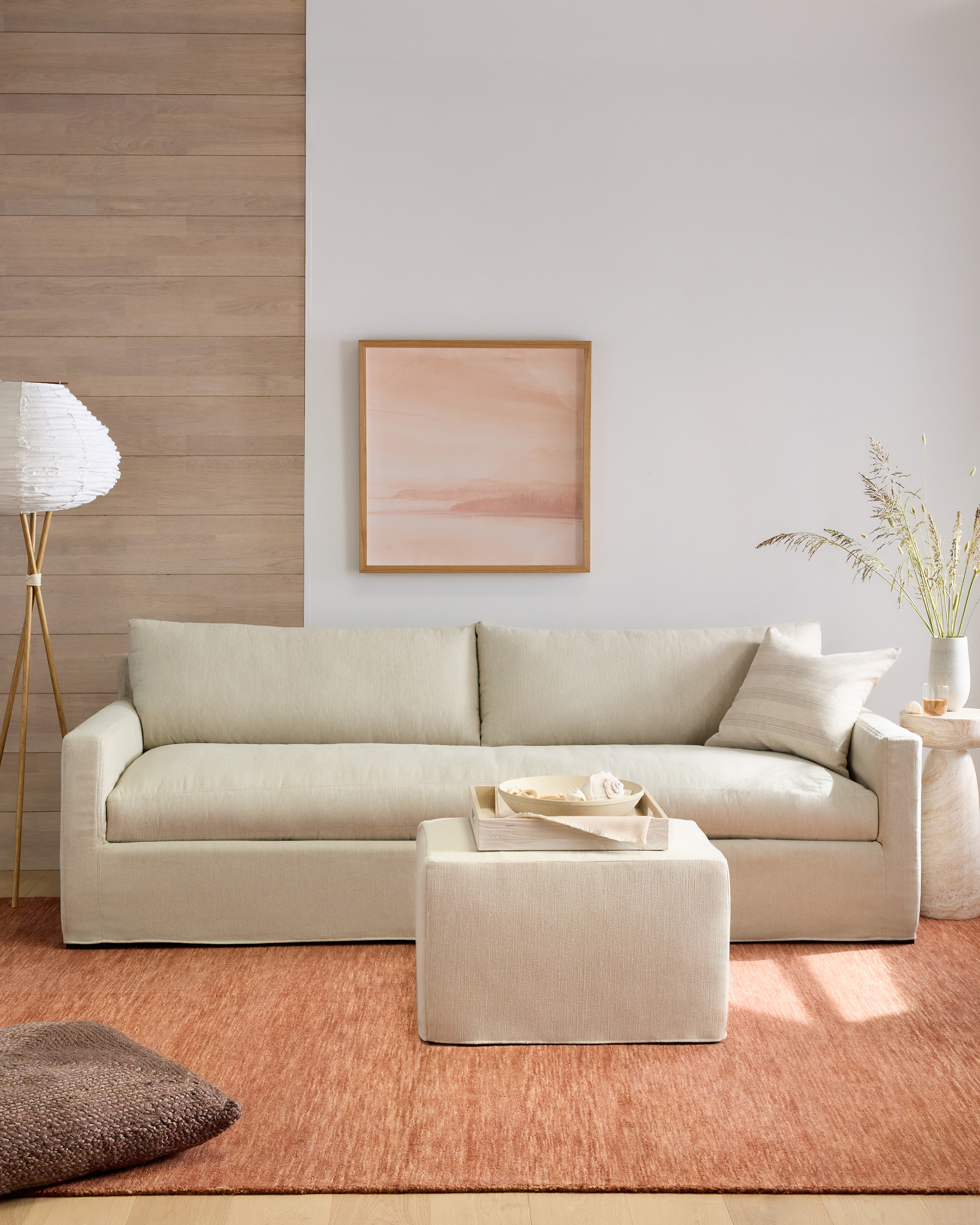 Ellery Performance Linen Slipcover Sofa