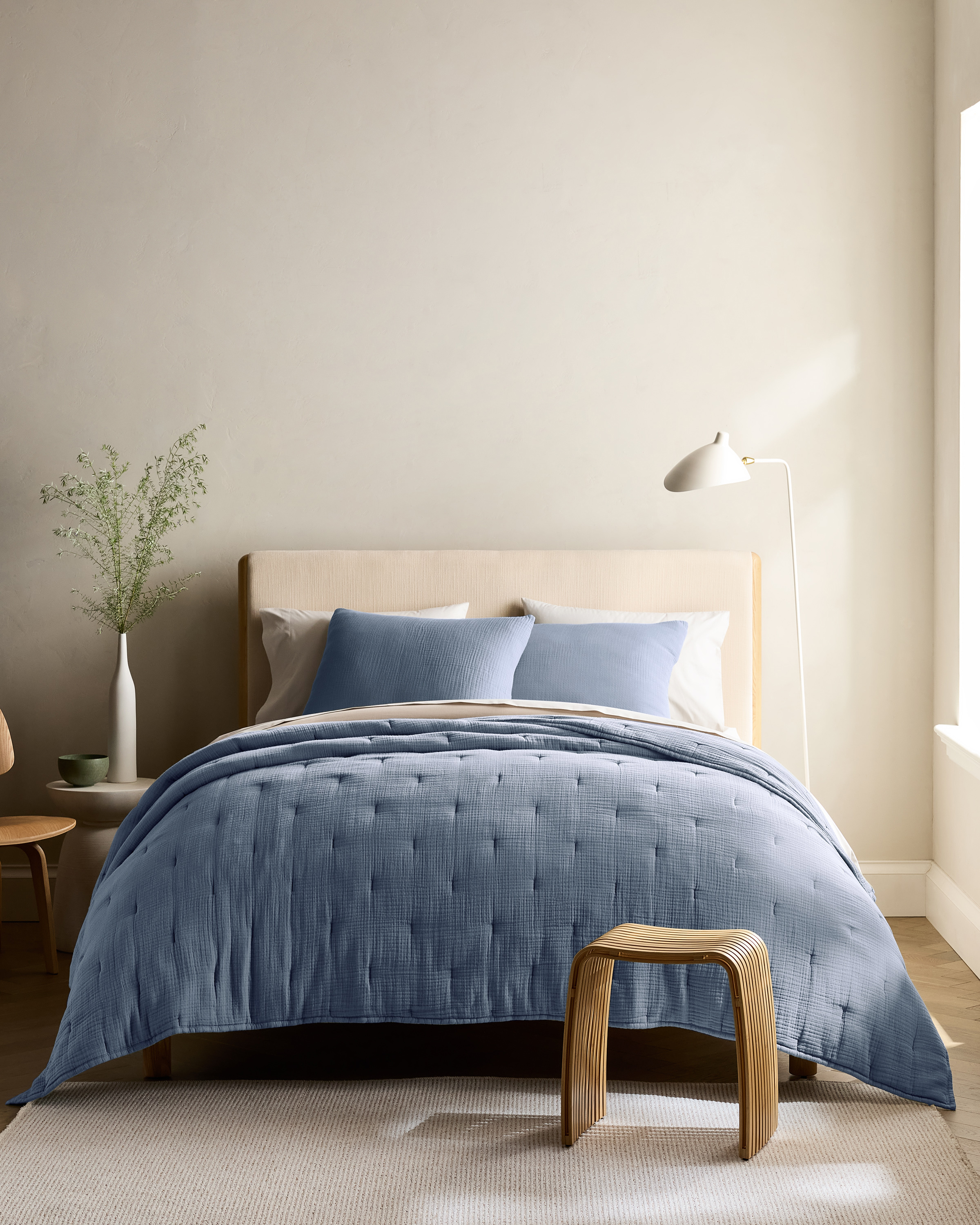 Mineral Organic Airy Gauze Dream Quilt Set