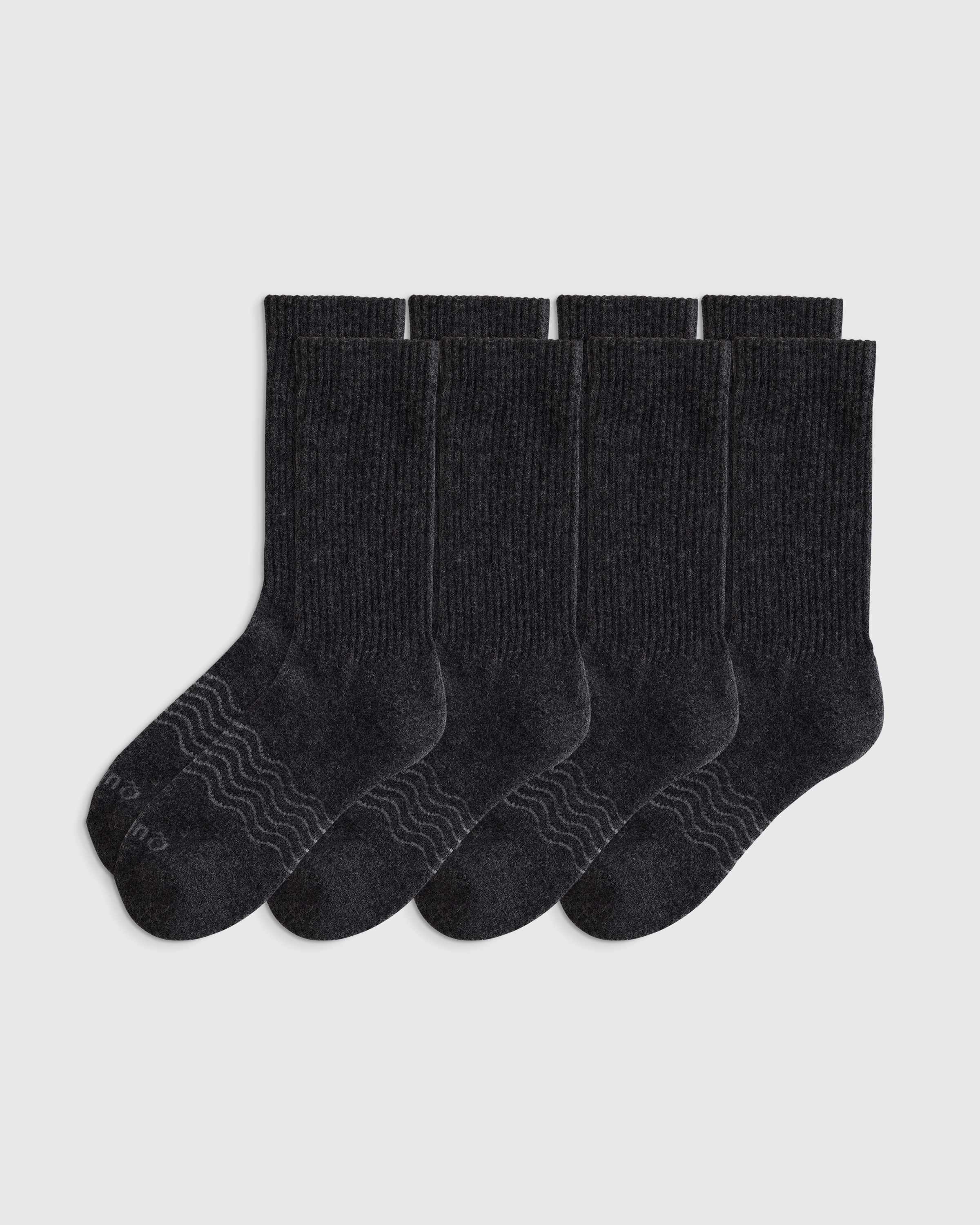 Charcoal Merino Crew Socks (4-Pack)