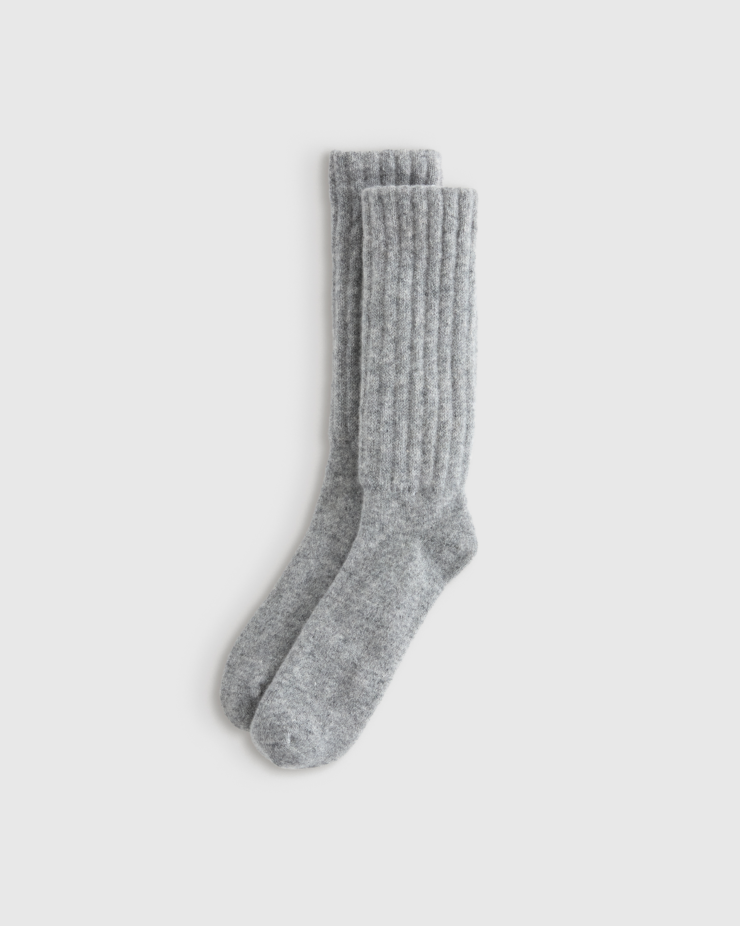 Heather Grey Mongolian Cashmere Slouch Sock