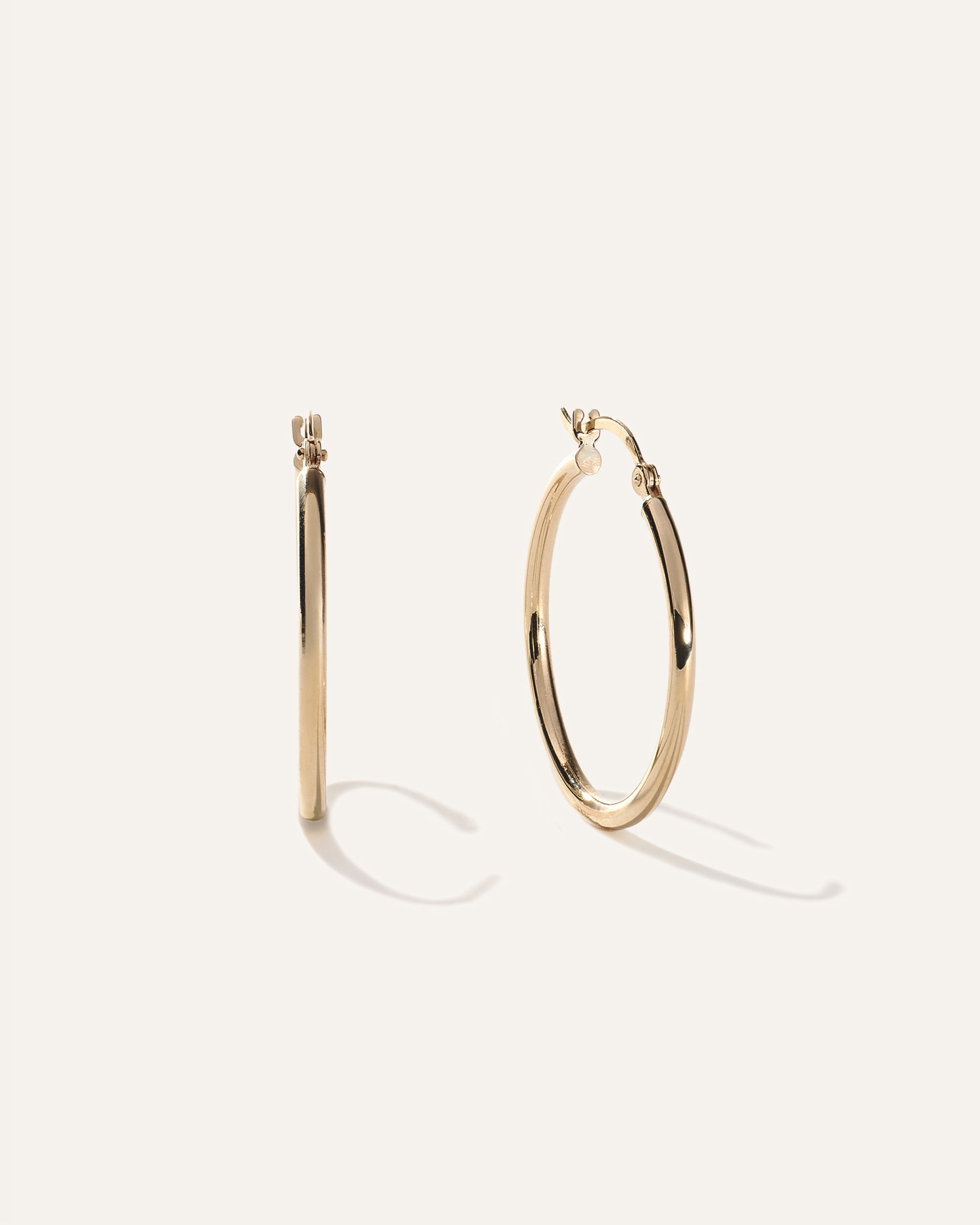 Yellow Gold 14K Gold Tube Hoops