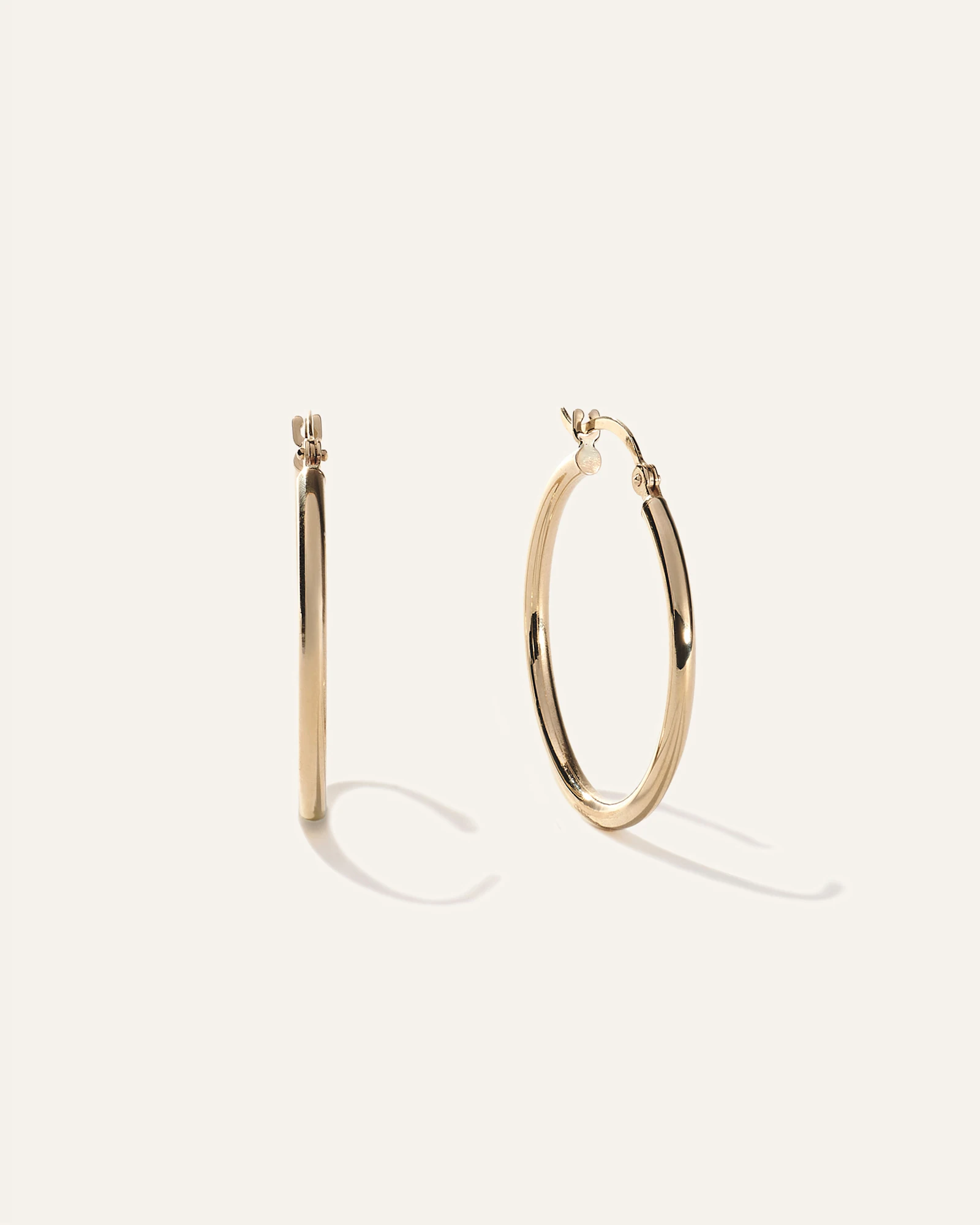 14K Gold 2mm Tube Hoops