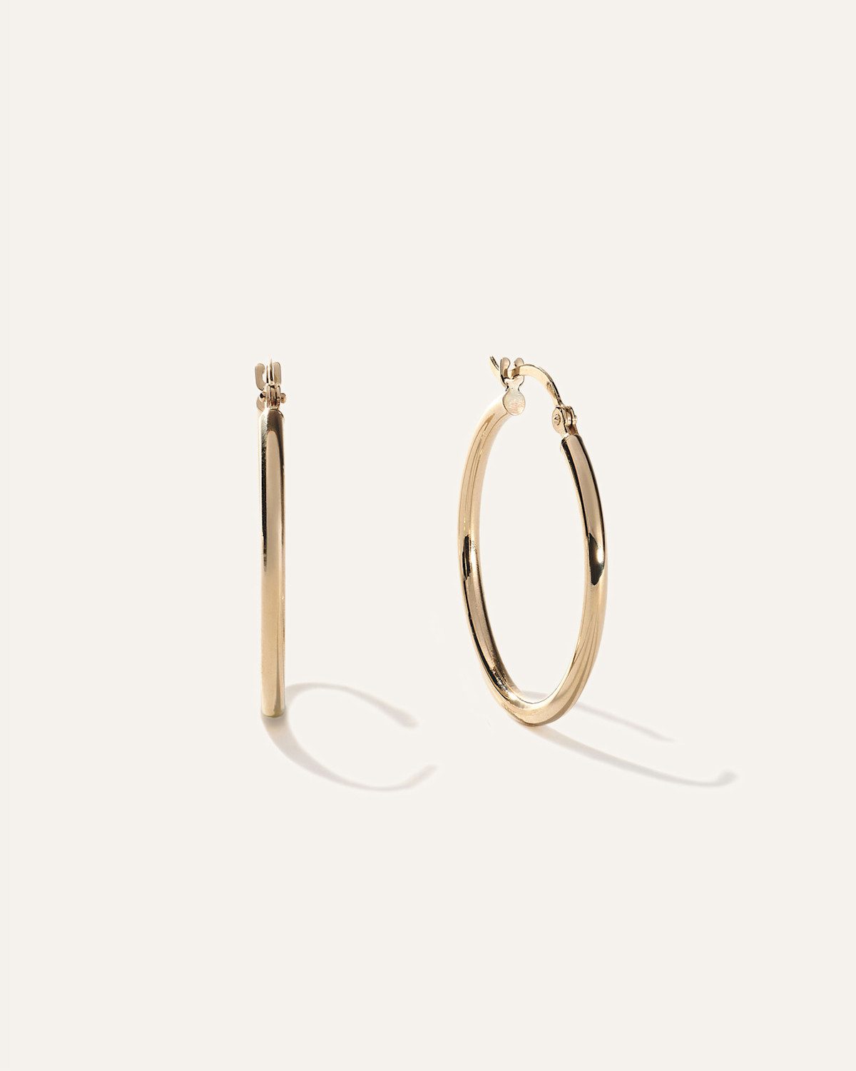 Quince 14K Gold 2mm Tube Hoops in Yellow Gold