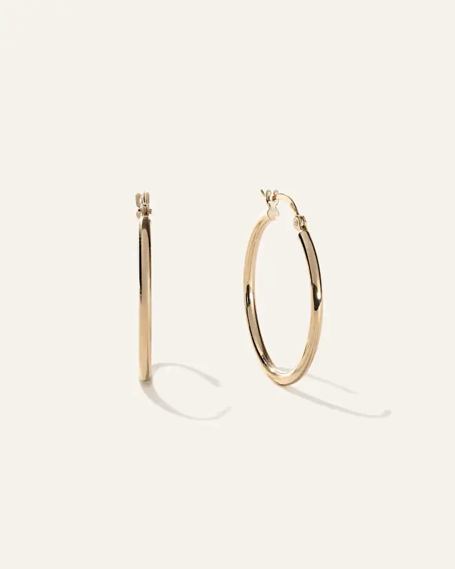 Yellow Gold 14K Gold Tube Hoops