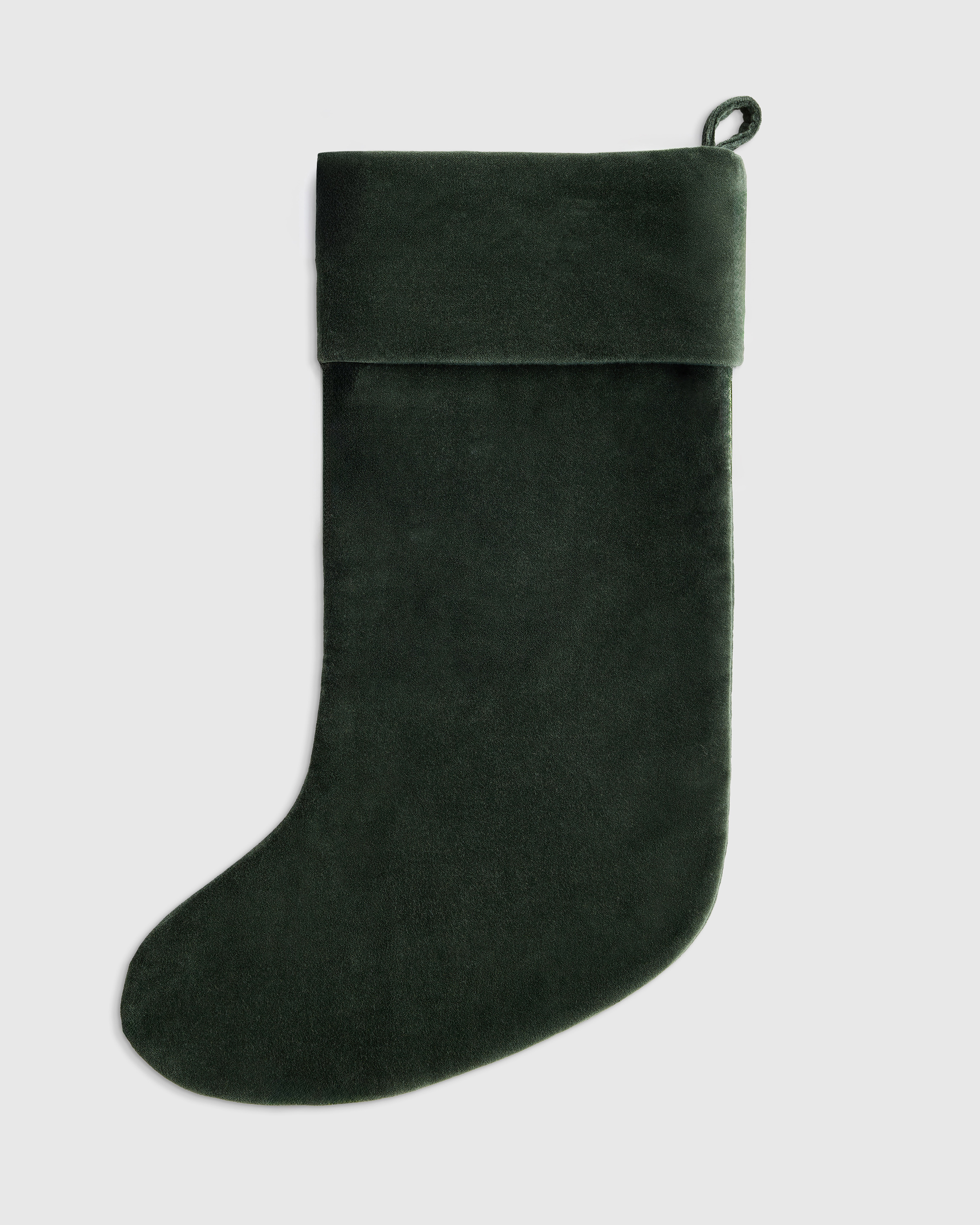 Spruce Cotton Velvet Stocking