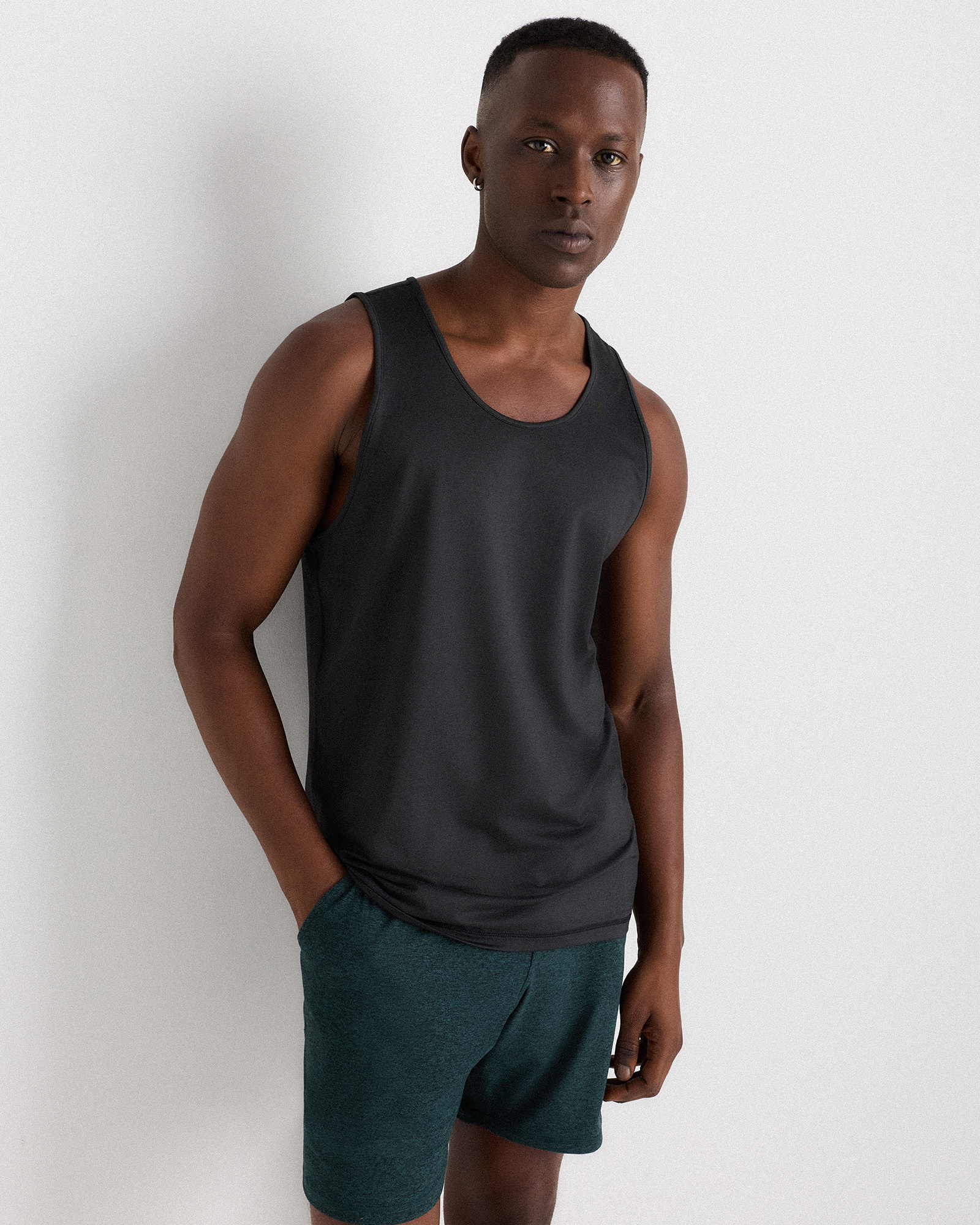 Heather Black Flowknit Breeze Tank