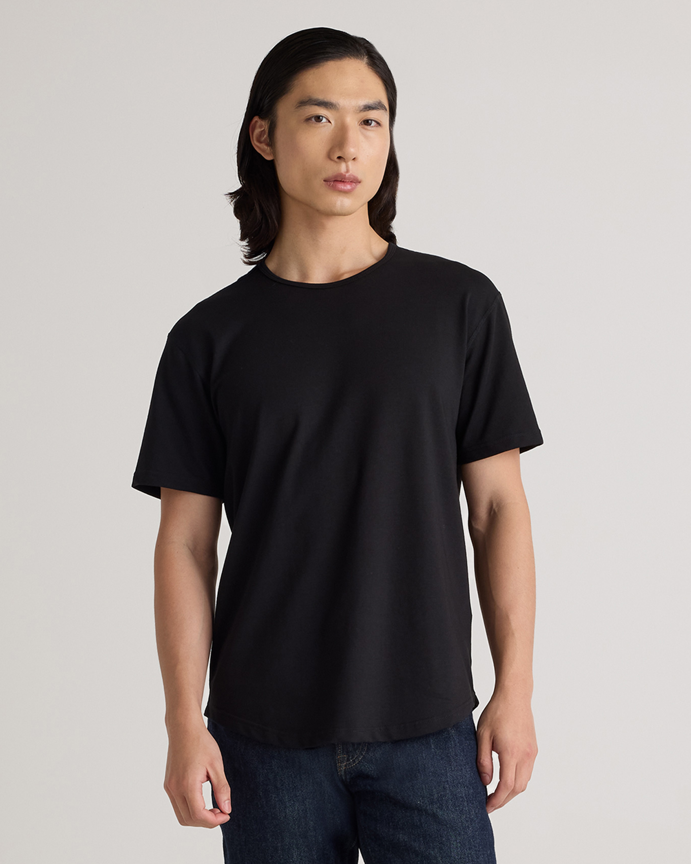 Quince Men's Flex Curve Crewneck T-shirt In Black