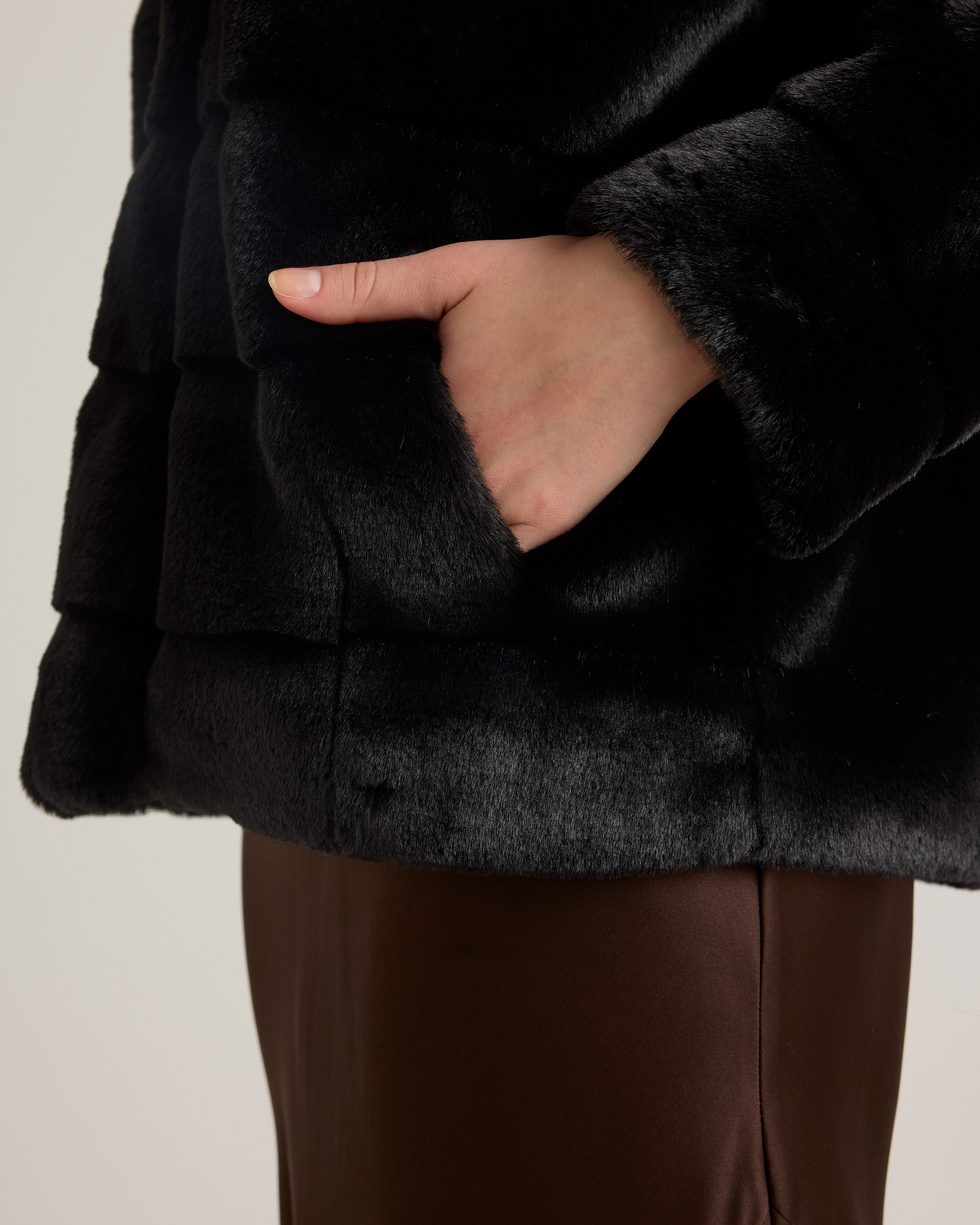 【EEUN】Goblin Fur Jacket Amazon.com: FurinFashion WDO15 Beach Wool Skin Stitched Knit