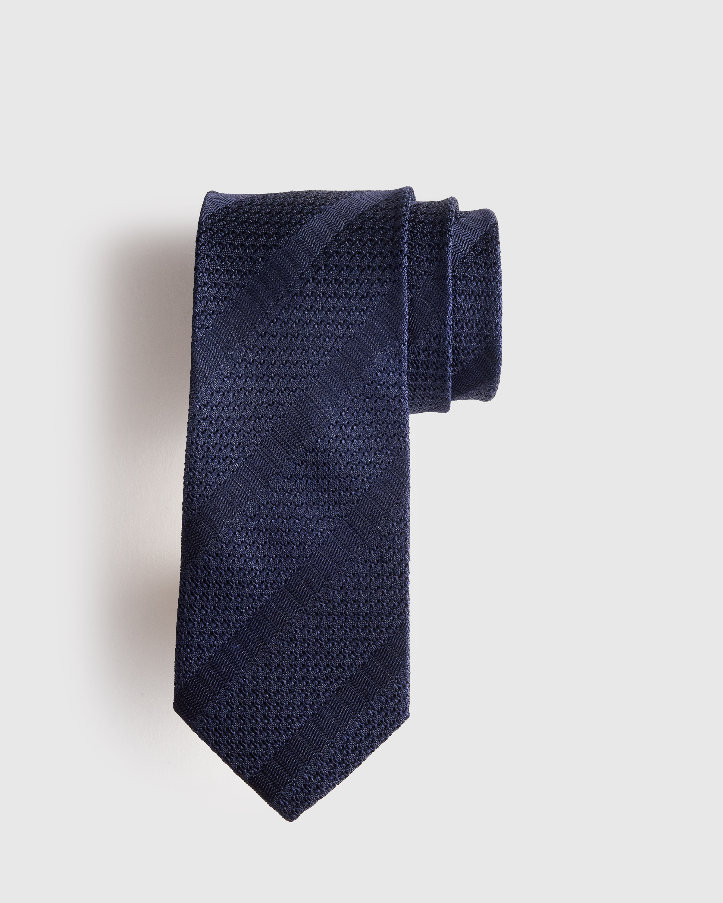 Dark Navy 100% Silk Grenadine Tie
