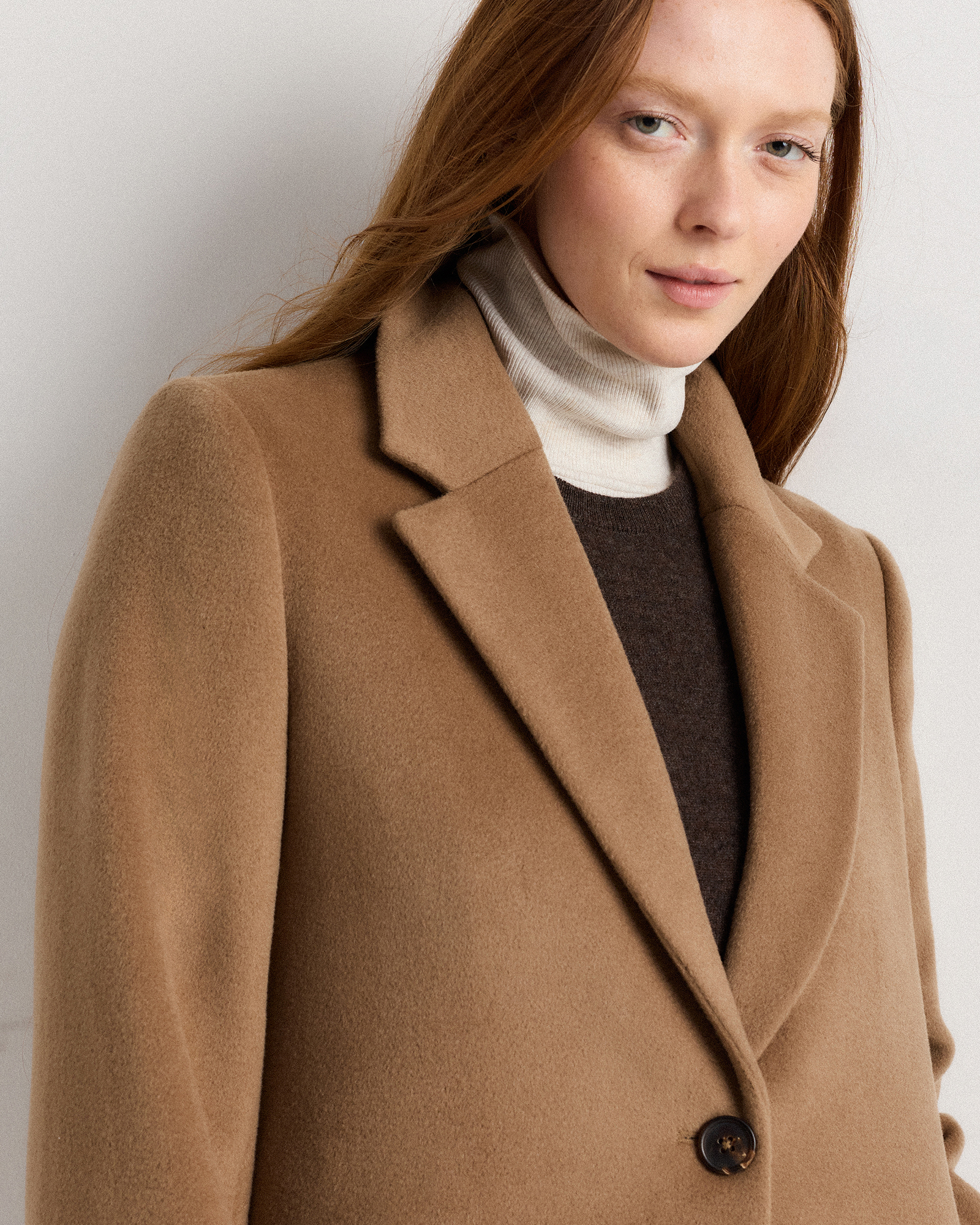 Wool Cashmere Classic Single-Breasted Coat