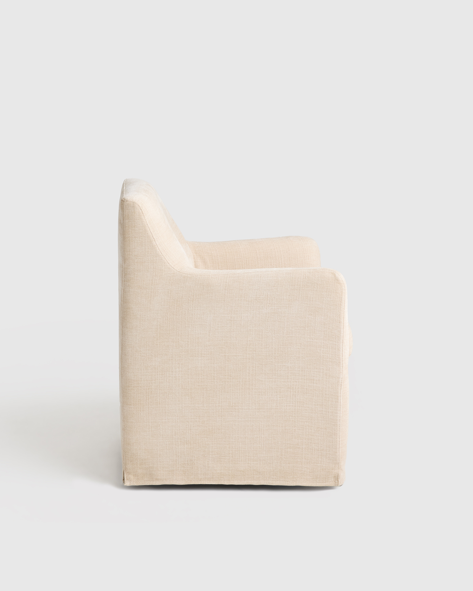 Performance Linen Curved Back Dining Chair - Thumbnail 2