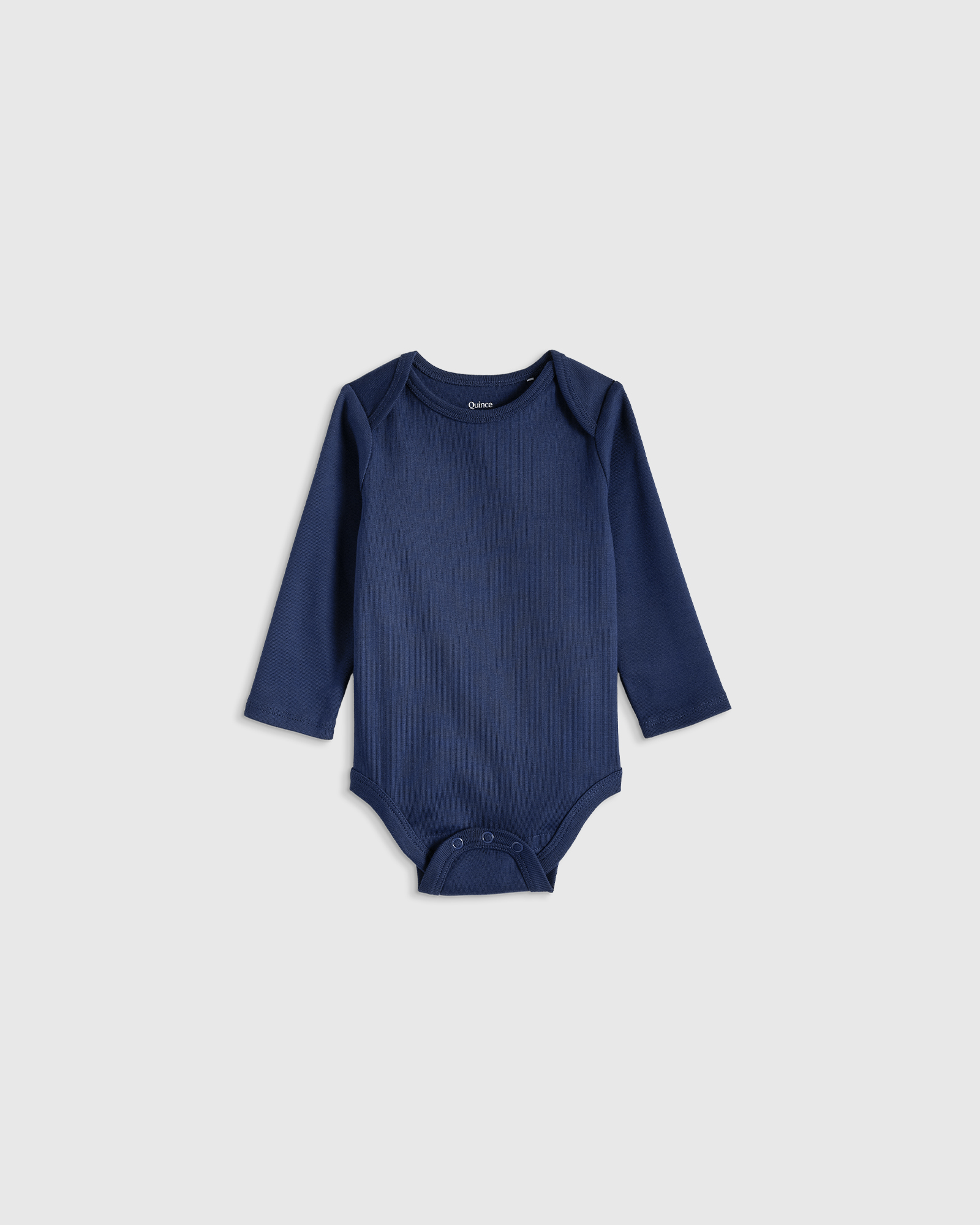 Navy 100% Organic Cotton Long Sleeve Bodysuit 