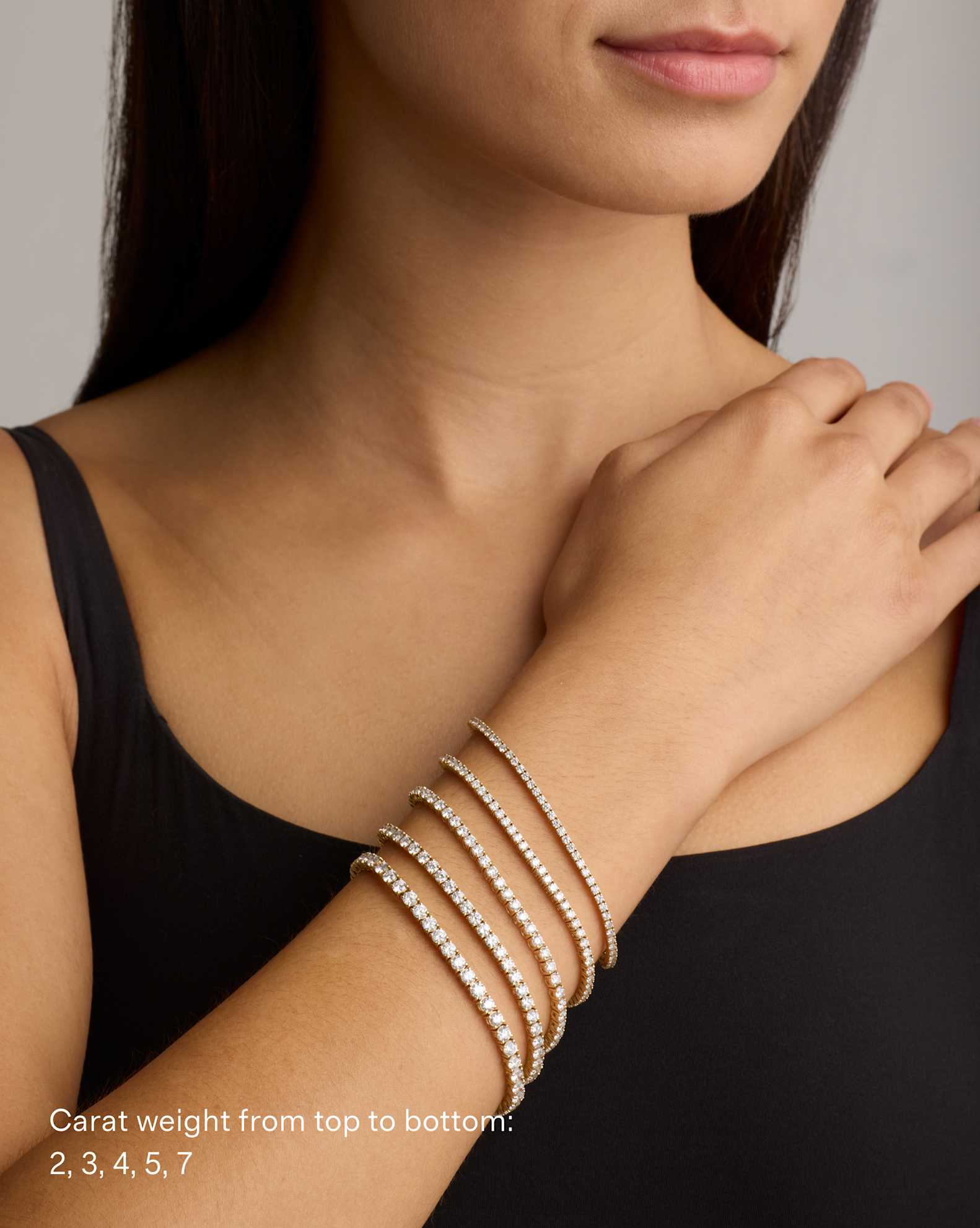 14K Gold Lab Grown Diamond Tennis Bracelet