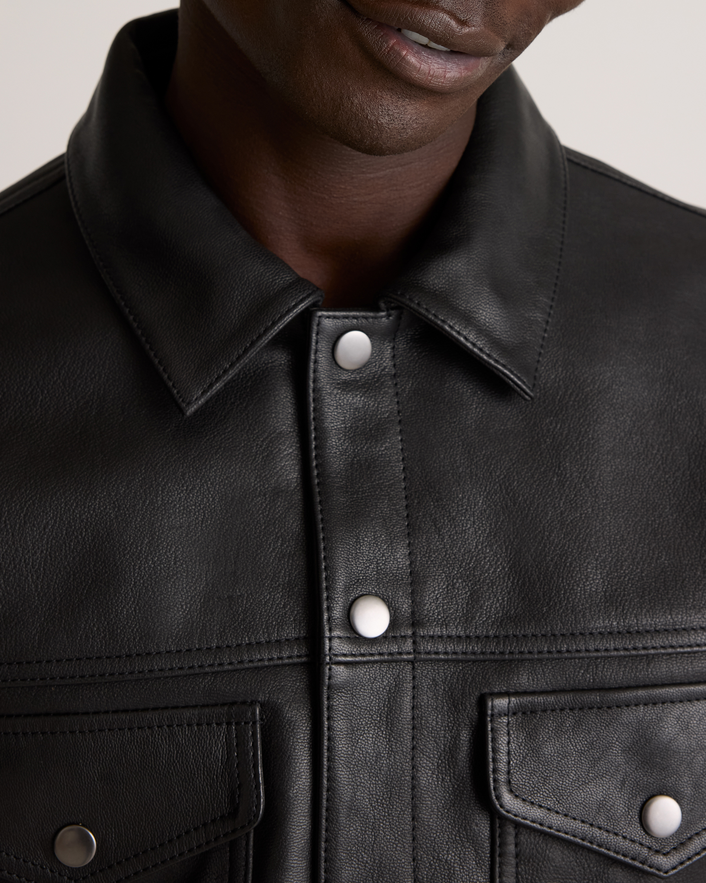★BADBLOOD★ Washed leather trucker jacket khaki w-jkt24-001 Badblood Washed Leather Trucker Jacket - Khaki – BBGSHOPHK