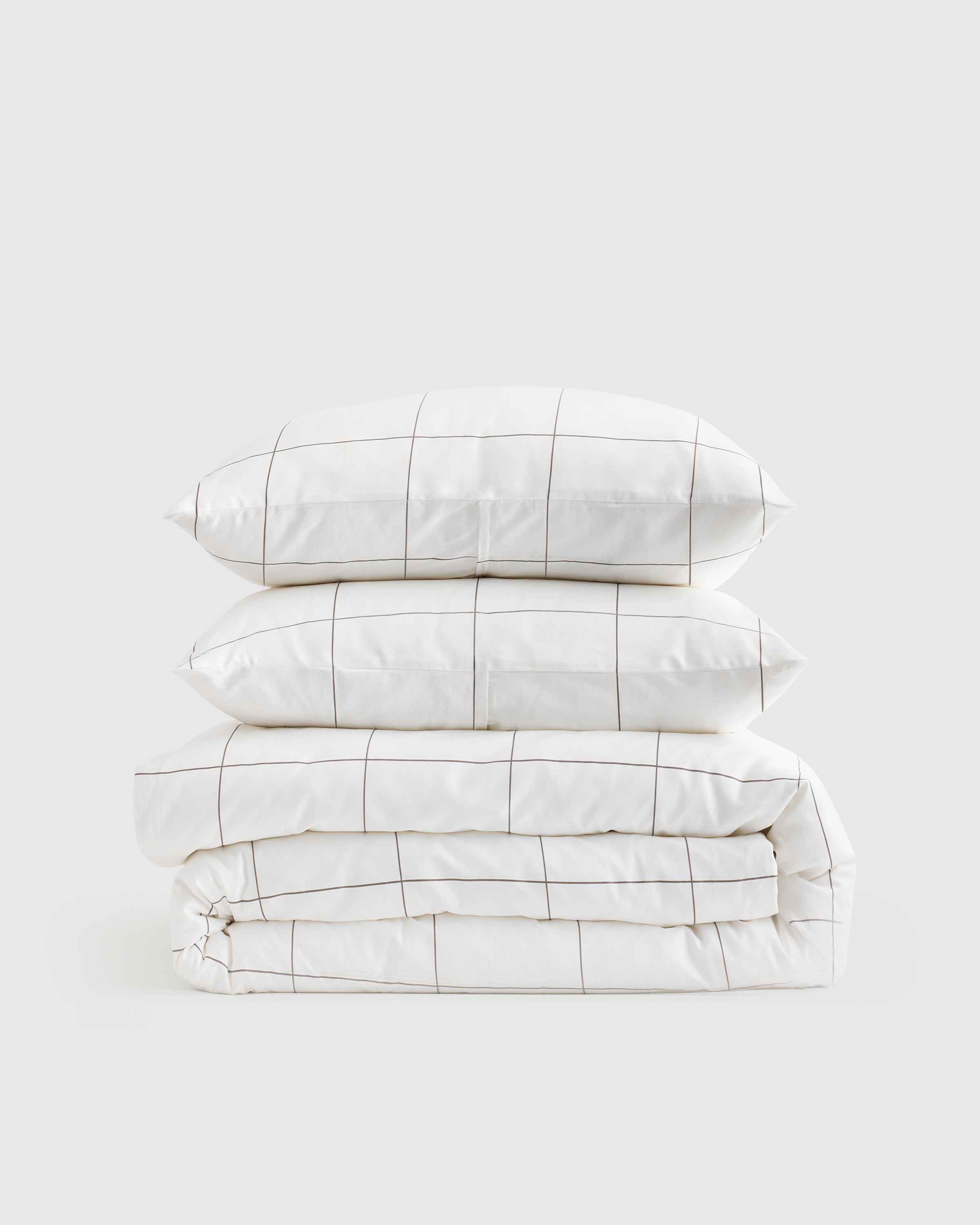 Windowpane Luxury Organic Sateen Duvet Cover Set