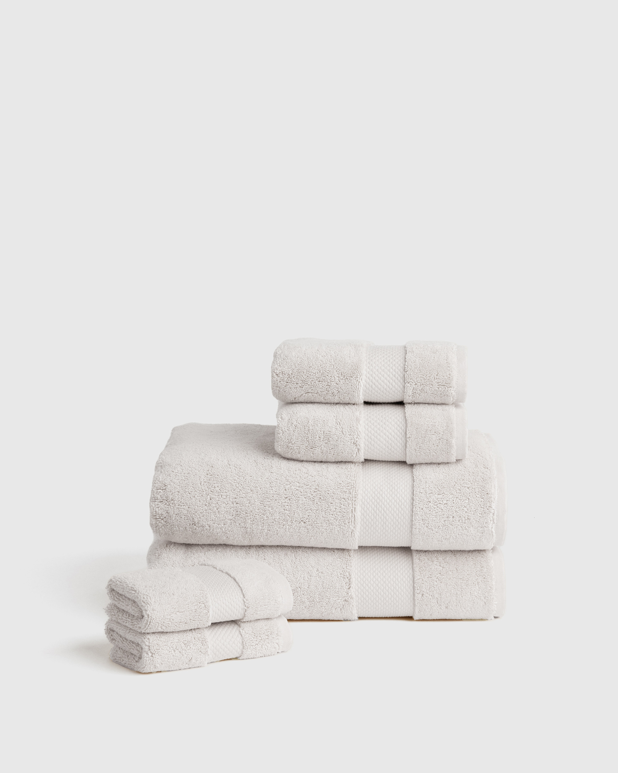 Turkish Ultra Plush Bath Towel Bundle - Silver