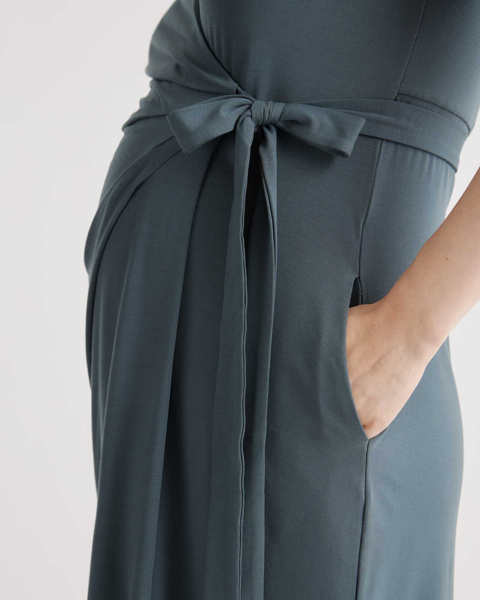 Tencel Jersey Maternity & Nursing Wrap Dress Tencel Jersey Maternity & Nursing Wrap Dress