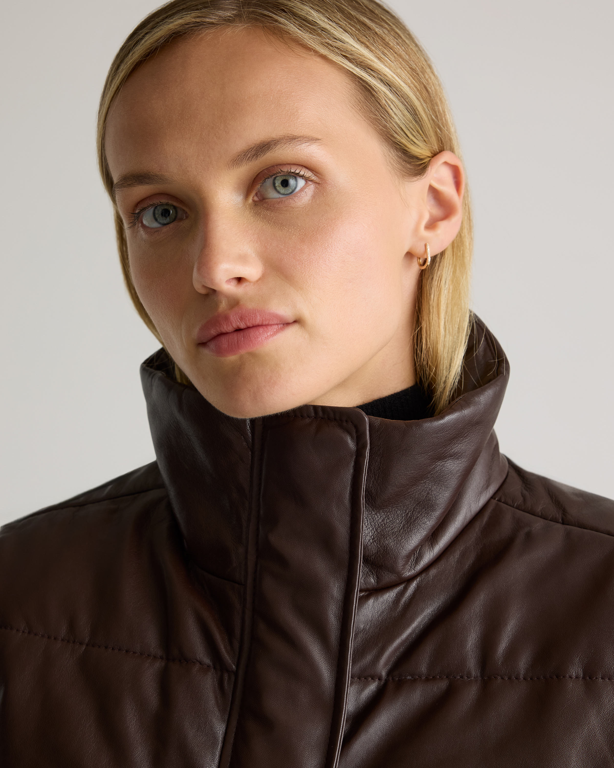 100% Leather Puffer Vest
