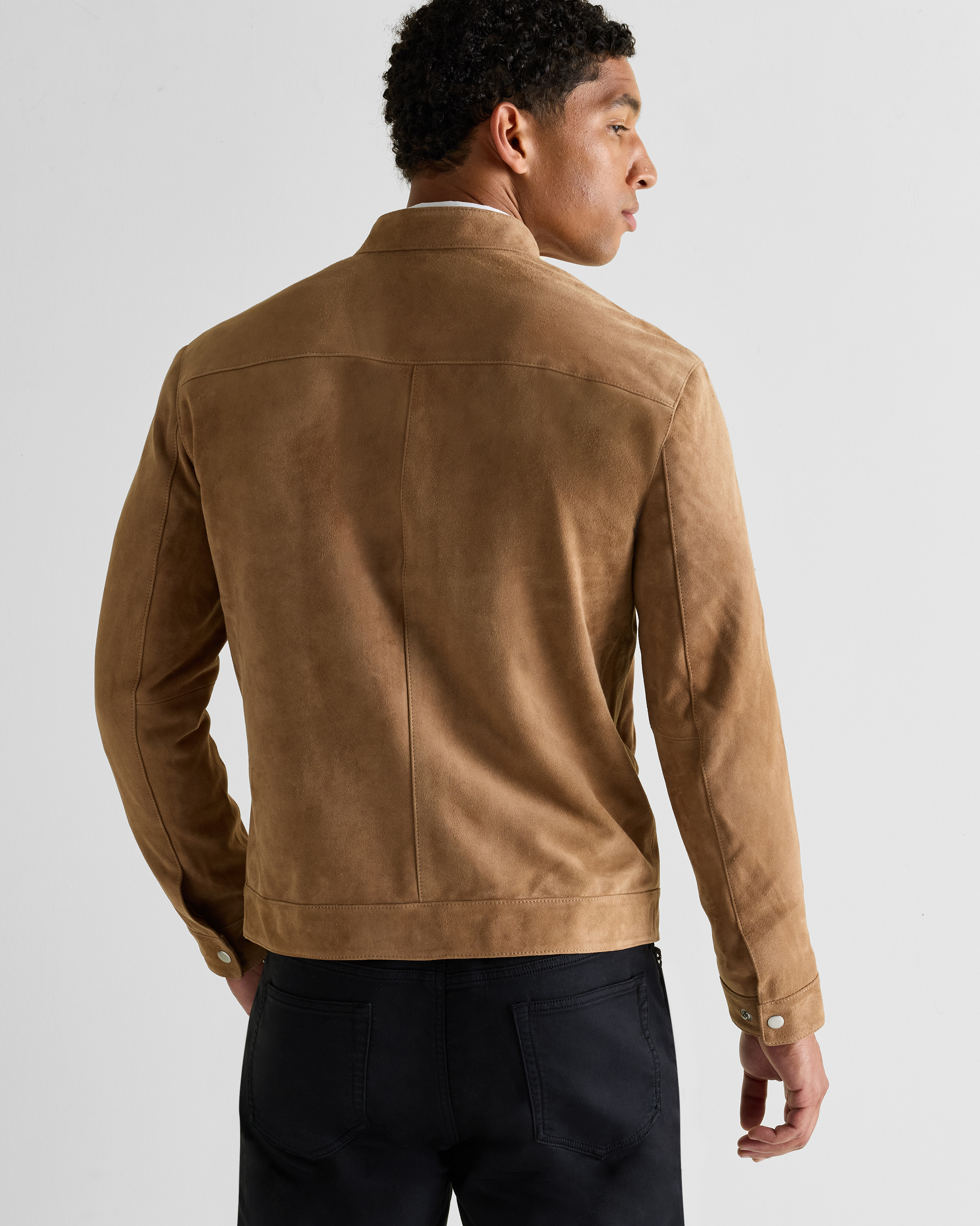 100% Suede Café Racer Jacket | Quince Canada