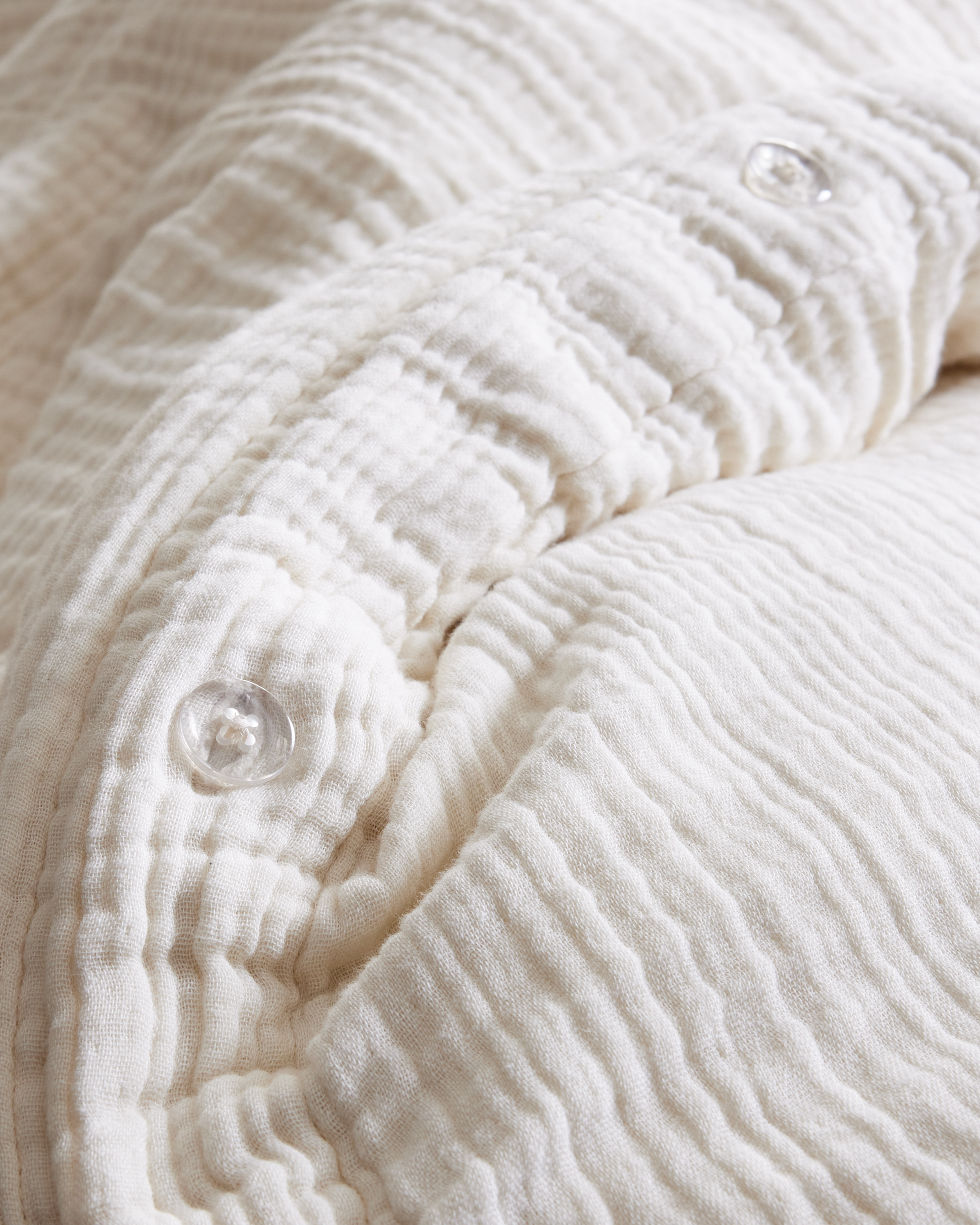Organic Airy Gauze Duvet Cover Set - Undyed, Full/Queen