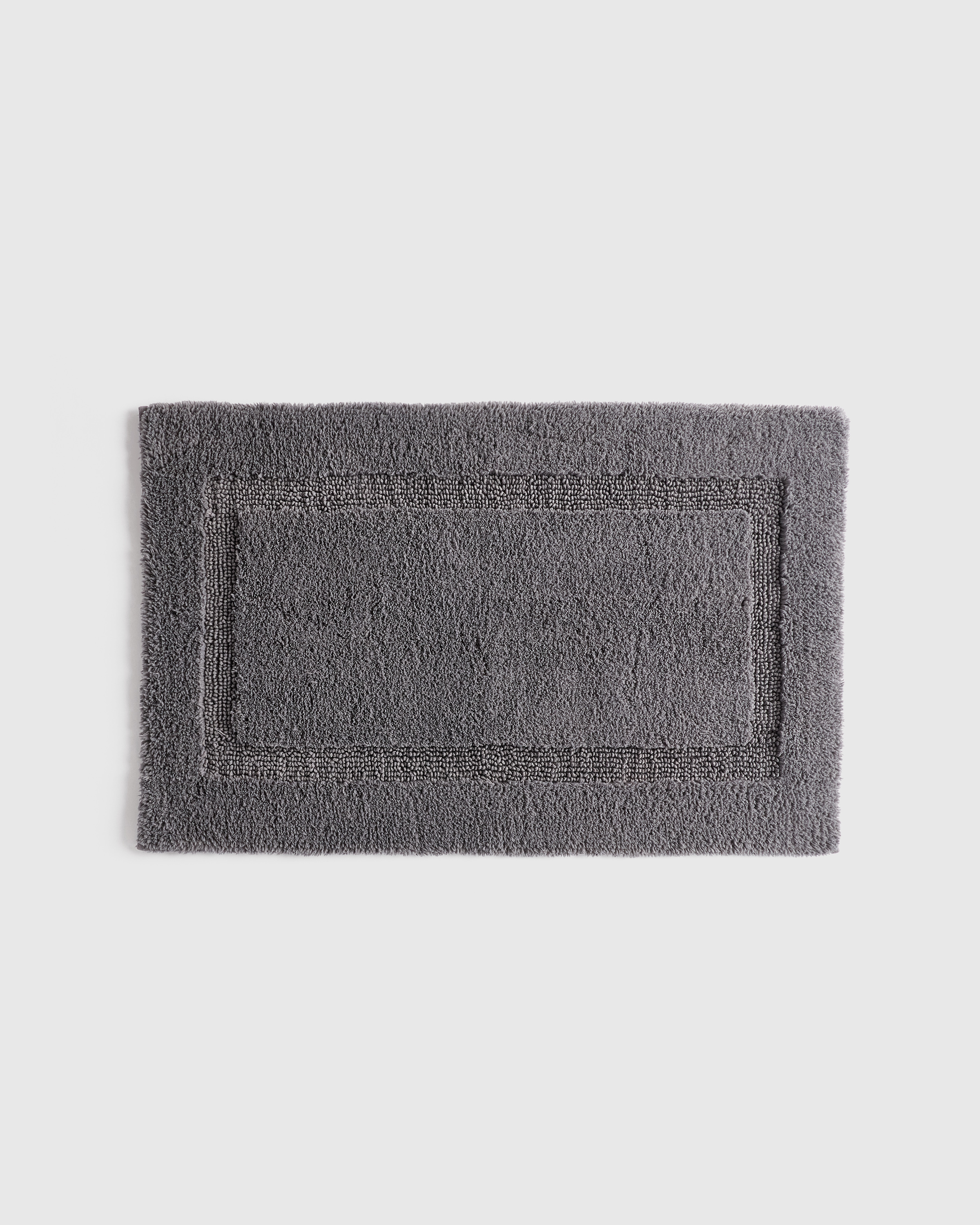 Charcoal Plush Turkish Cotton Non-Slip Bath Rug