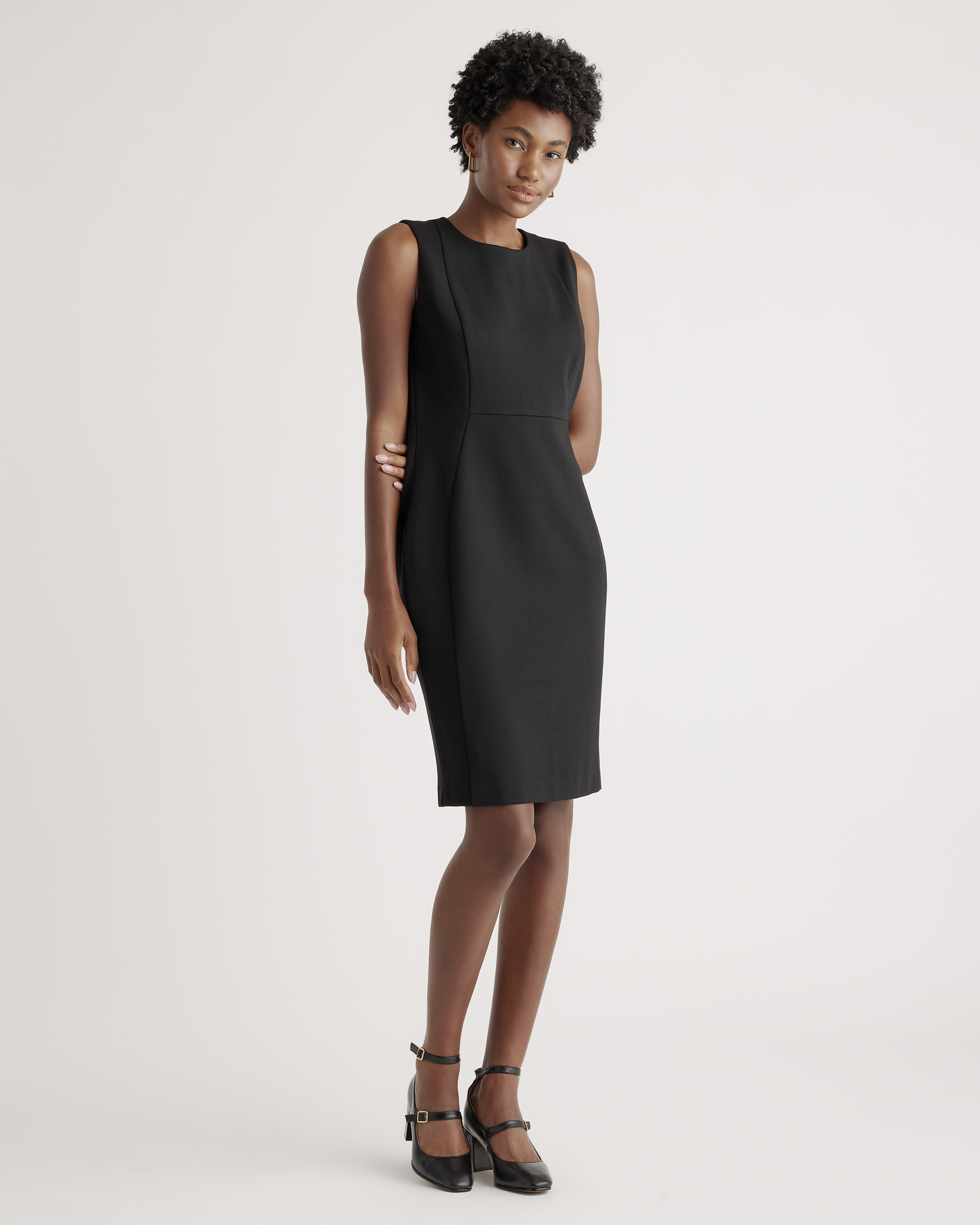 ★ ★ Women's Ponto Milano Sleeveless A-Line Dres Ultra-Stretch Ponte Sleeveless Dress