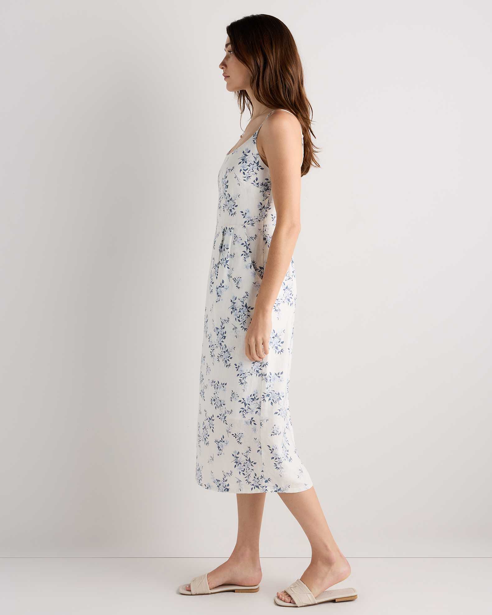 floral scoop neck midi dress Floral Scoop-Neck Midi Dress