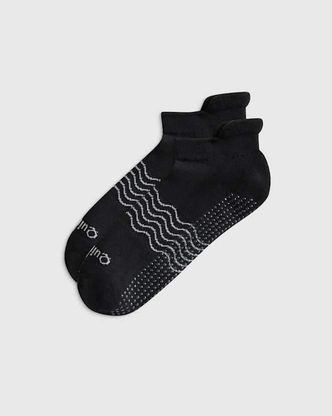 Black Pilates Everyday Cotton Gripper Ankle Sock