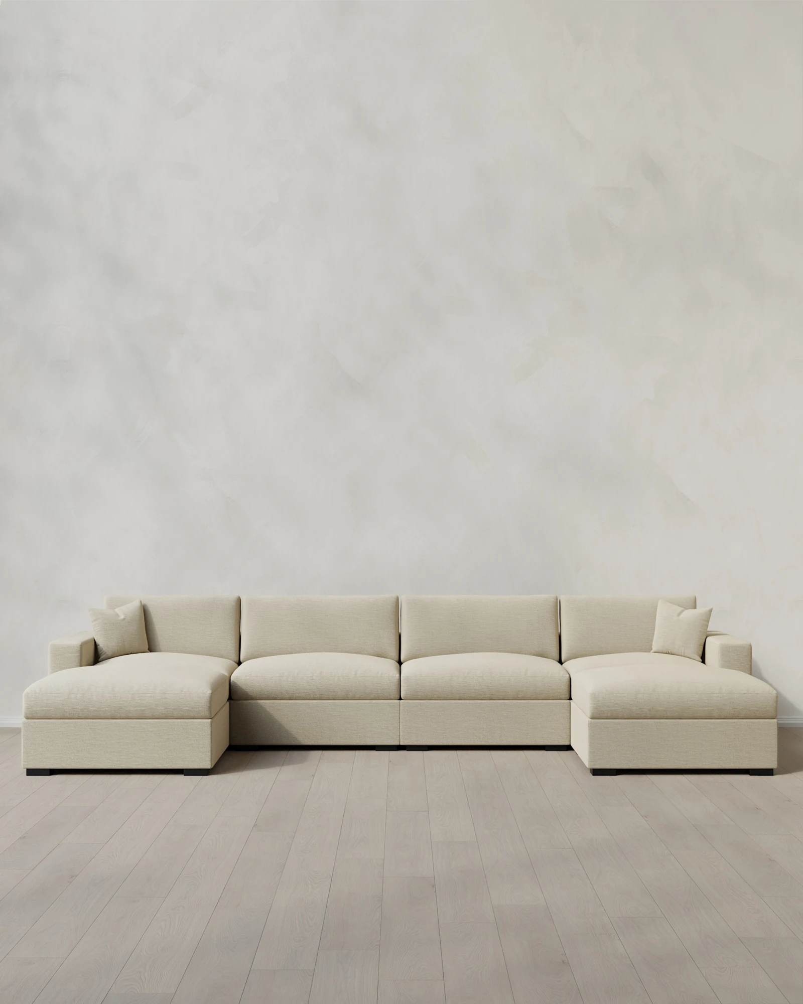 Oasis 6-Piece U Sectional in Performance Linen