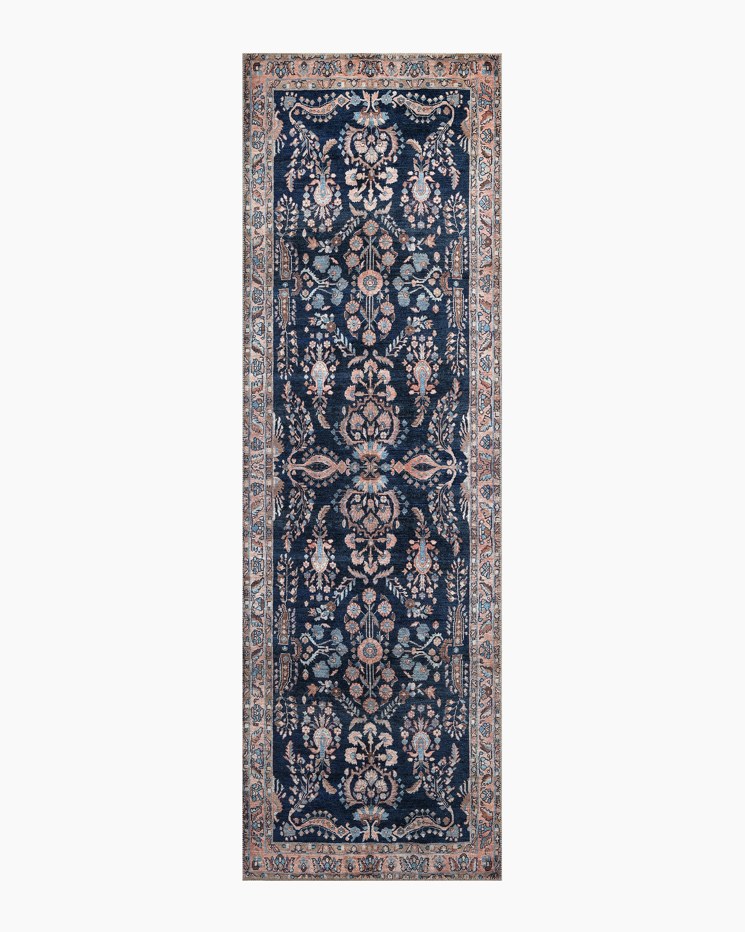 Navy Rosalie Washable Rug