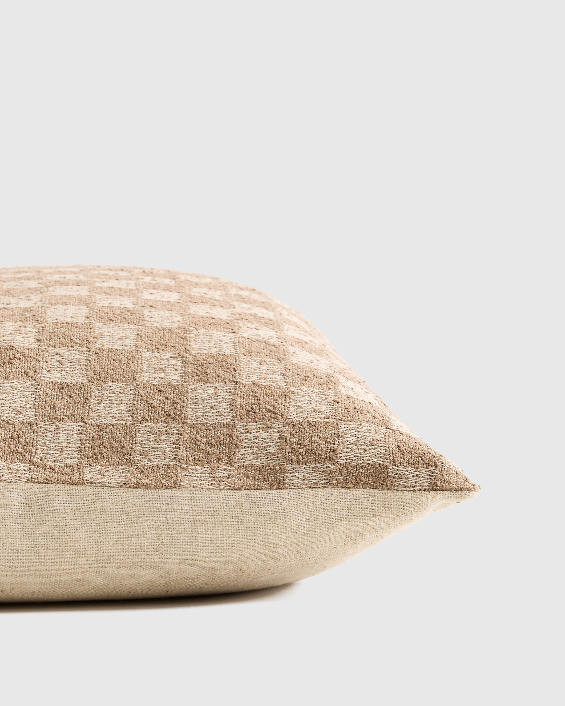 Silk Cashmere Checkered Pillow Cover (Set of 2) - Thumbnail 5