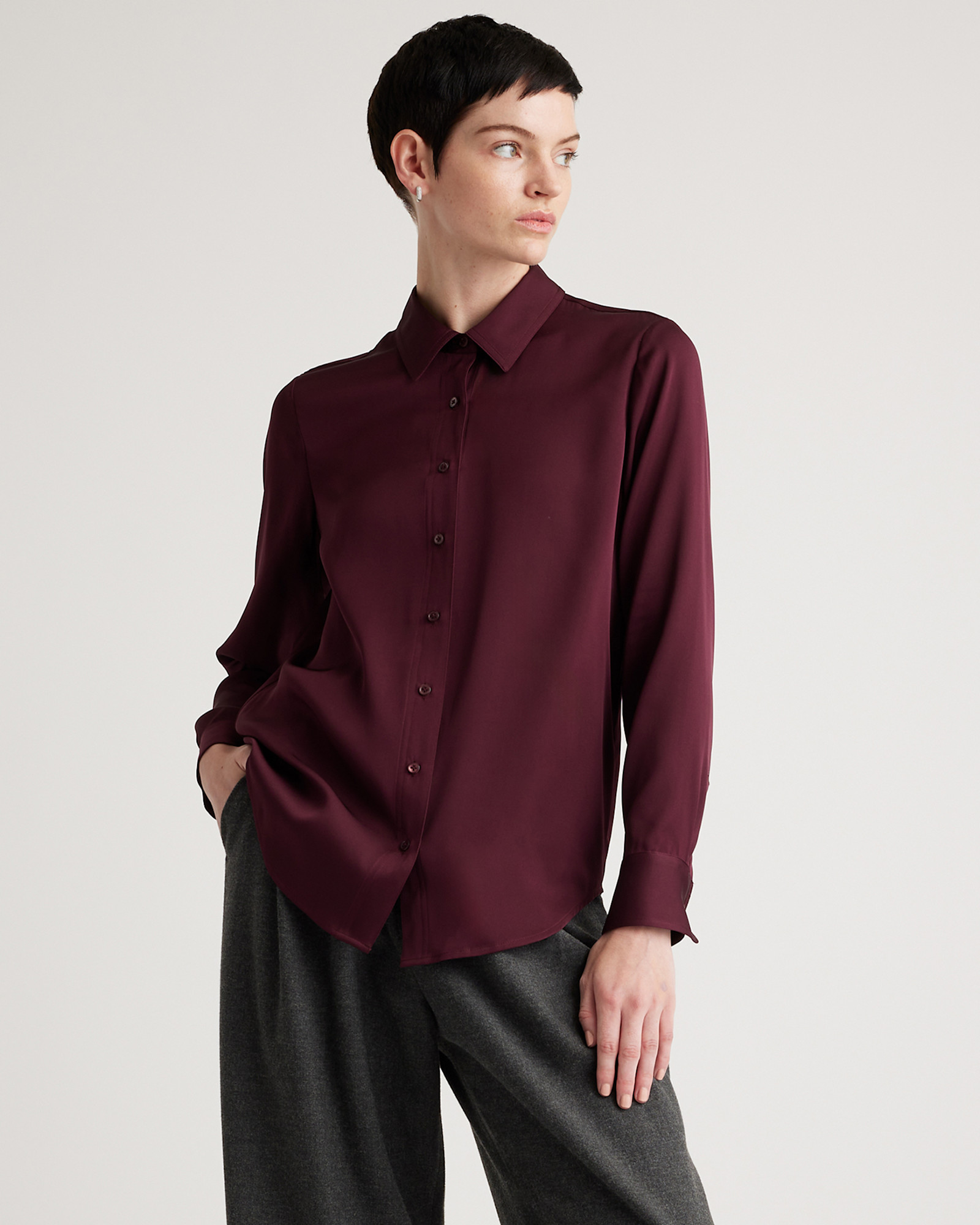 Washable Stretch Silk Blouse Quince