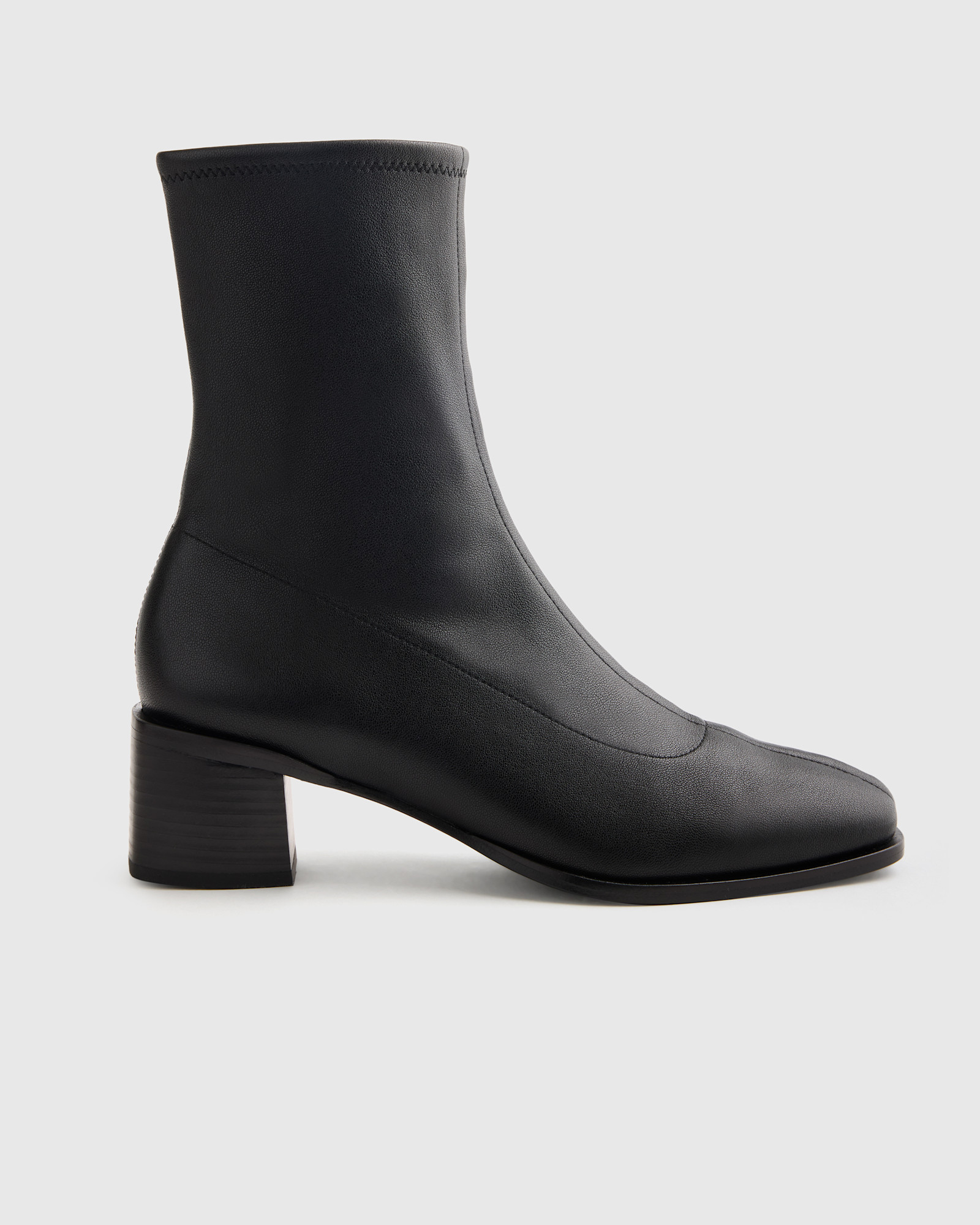 Italian Leather Stretch Sock Bootie - Main Image
