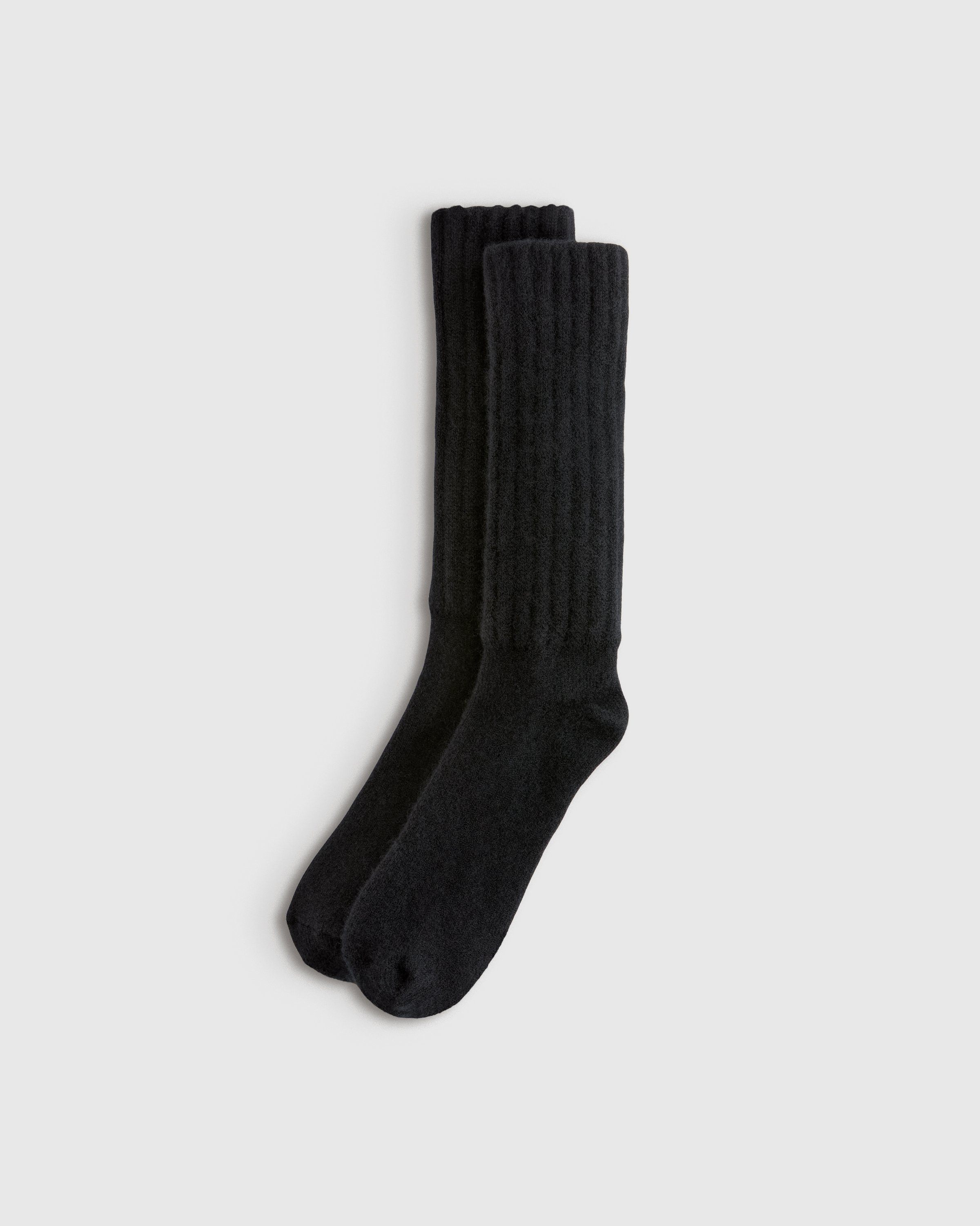 Black Mongolian Cashmere Slouch Sock