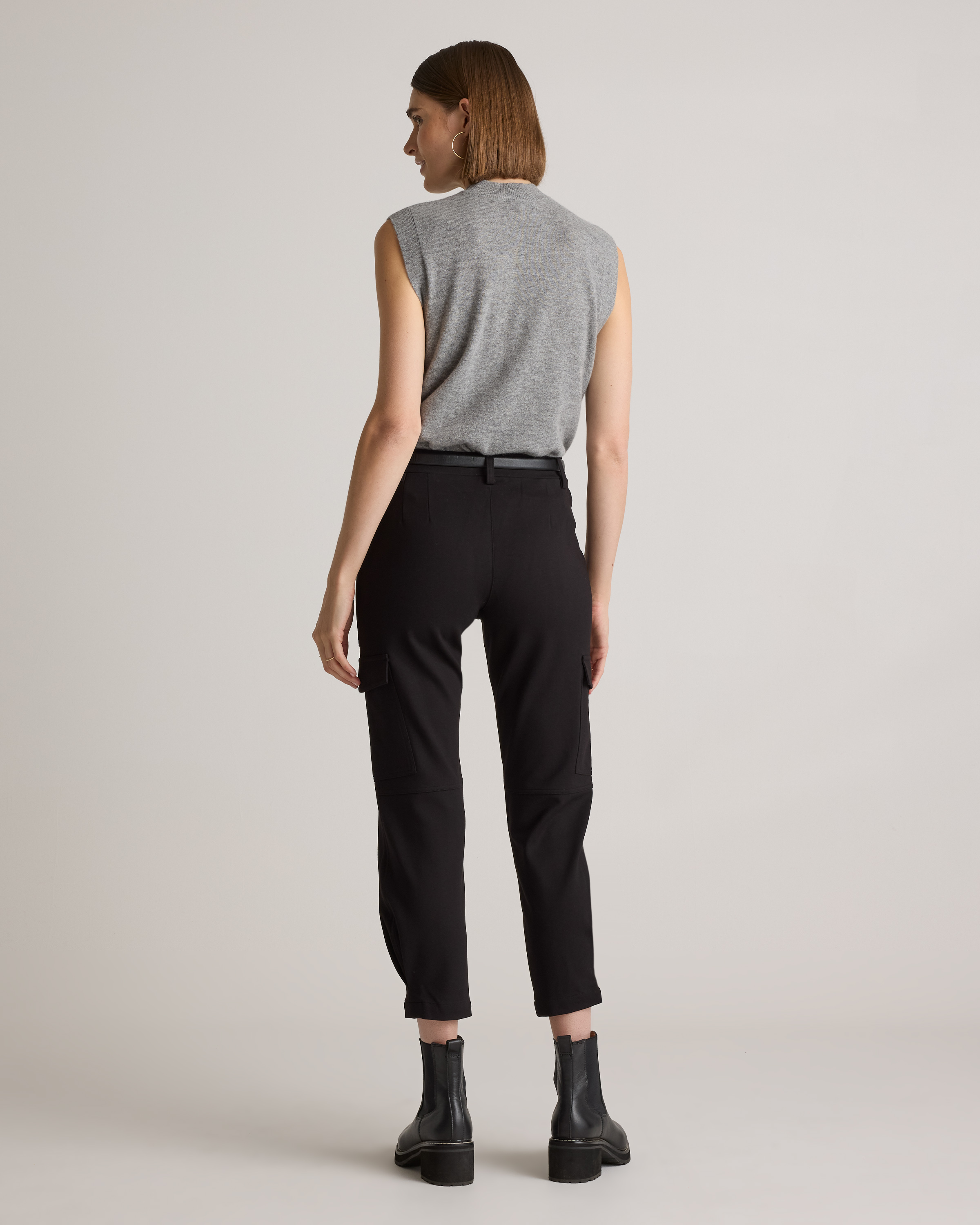 【新品】CARORIE LIGHT PONTE TAPERED PANTS[L] LIGHT PONTE SLACKS GREY – carorie