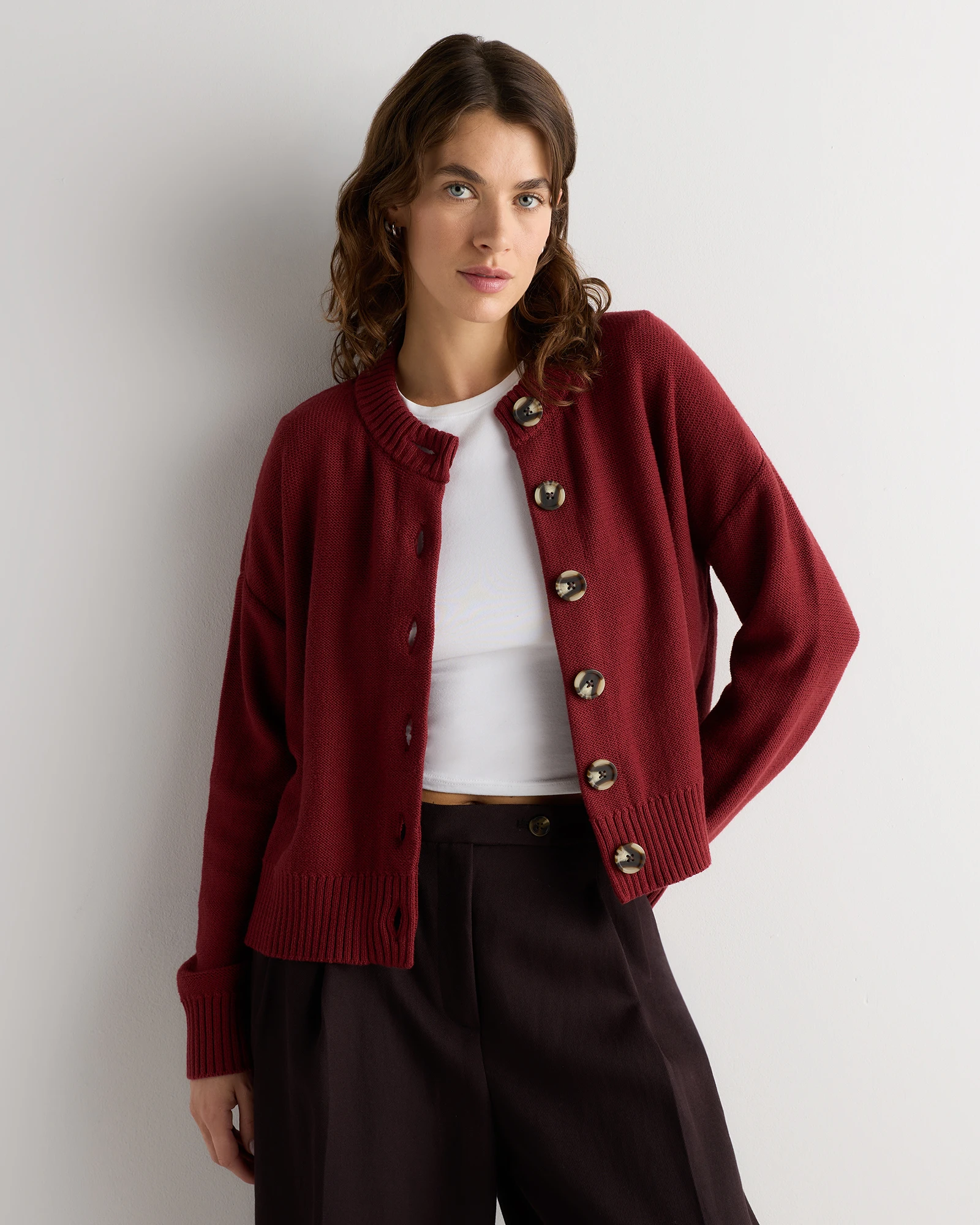 100% Organic Cotton Cropped Cardigan