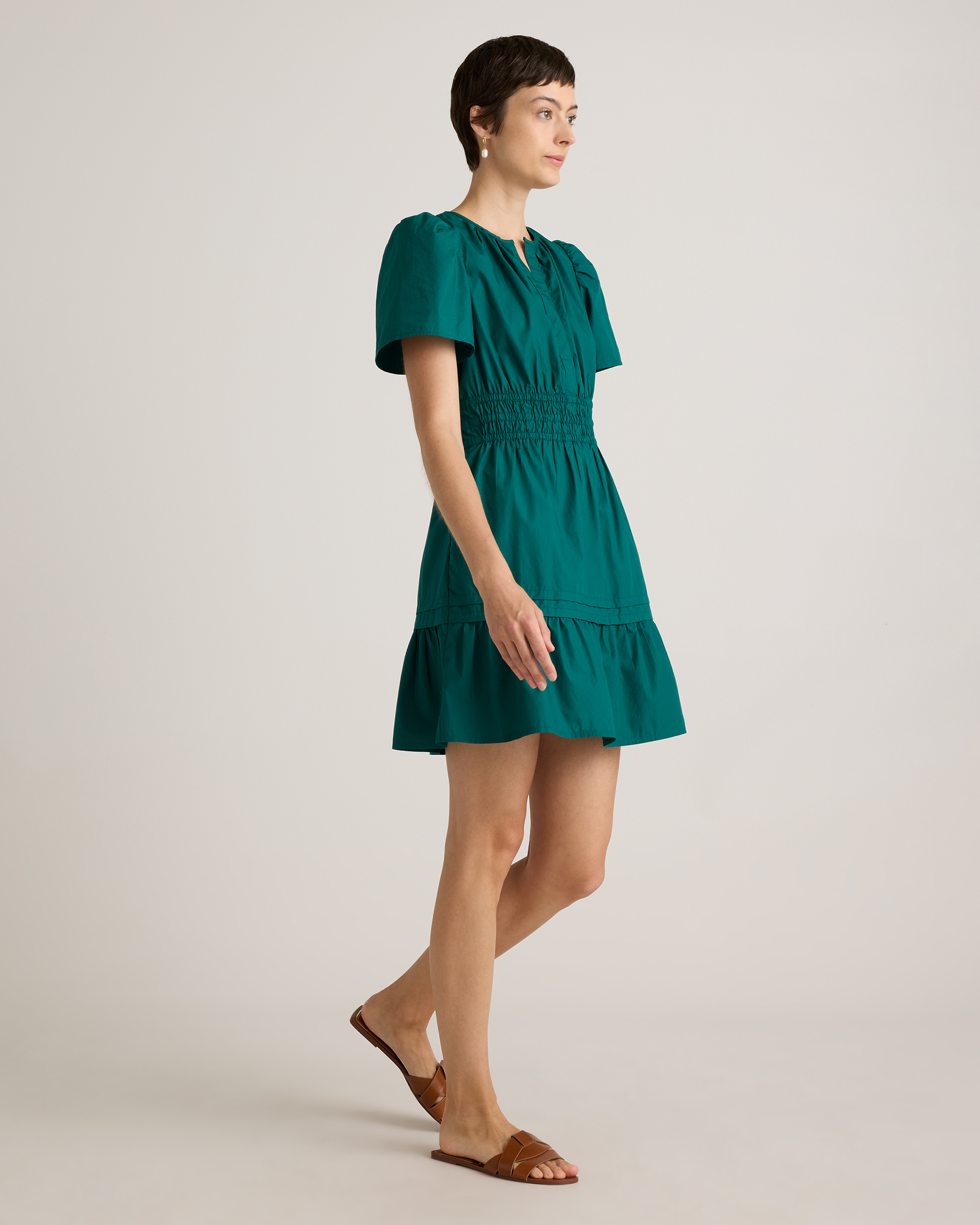 green tiered mini dress BuddyLove | Doris Tiered Mini Dress