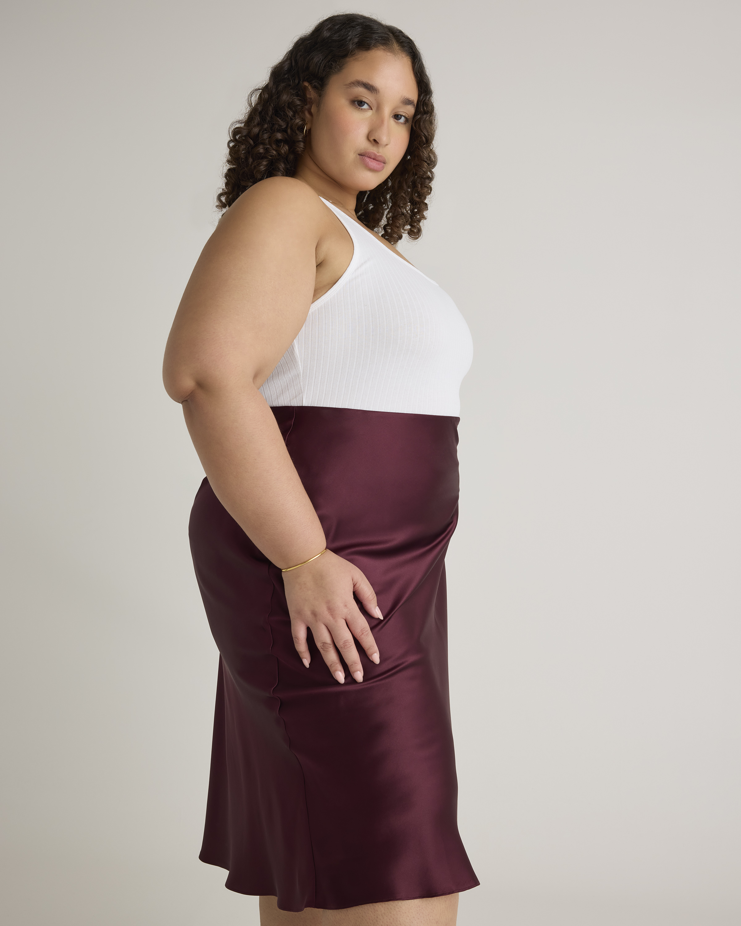 100% Washable Silk Skirt - Plus Size