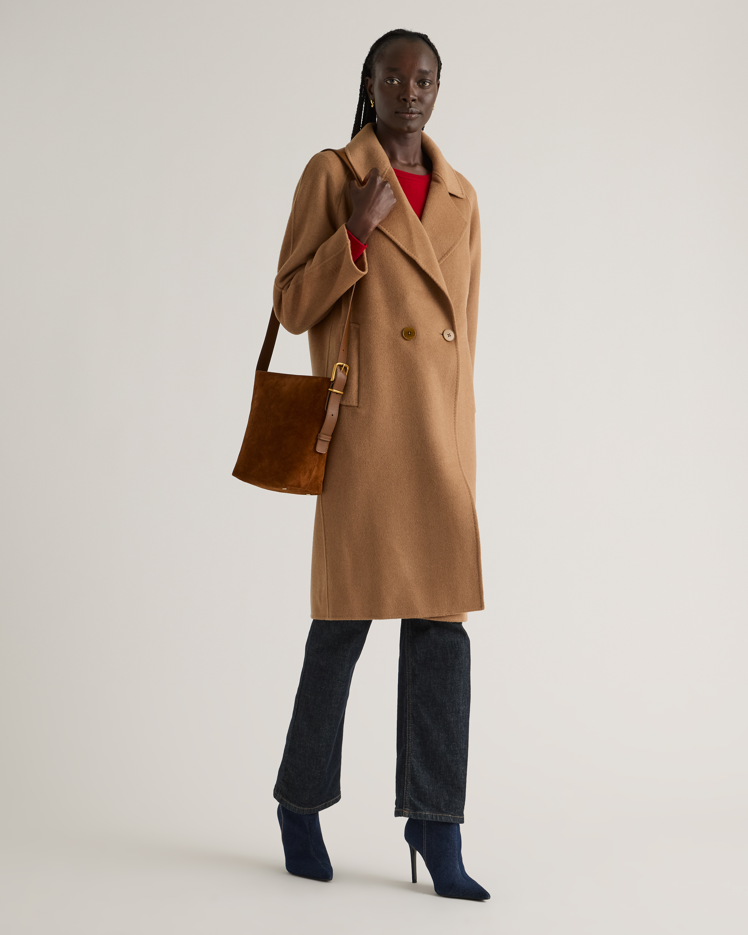 Double-Faced Merino Wool Notched Lapel Coat