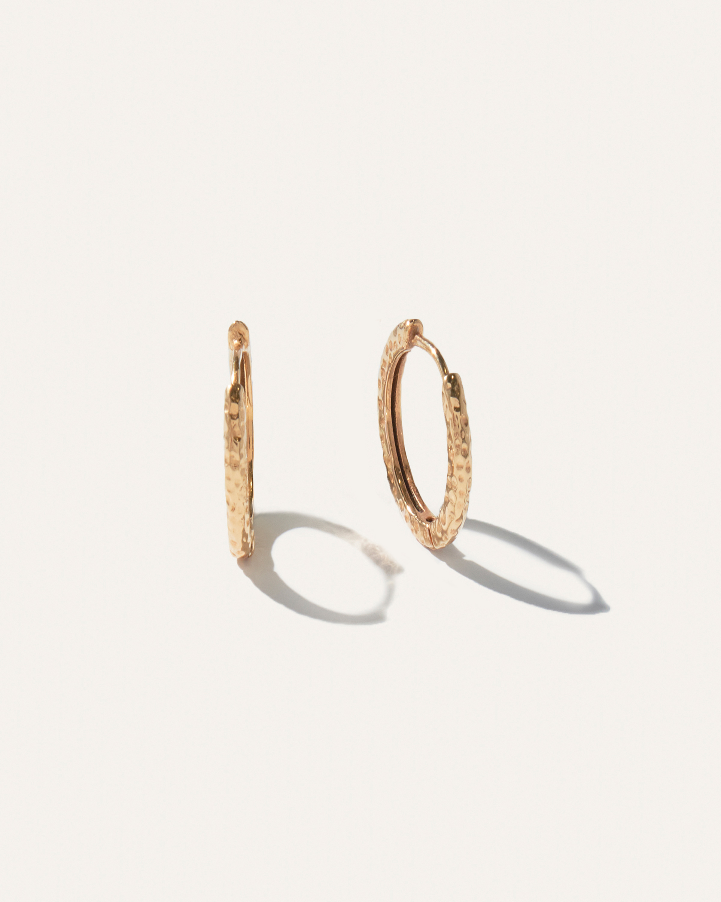 Gold Vermeil Hammered Nina Small Hoops