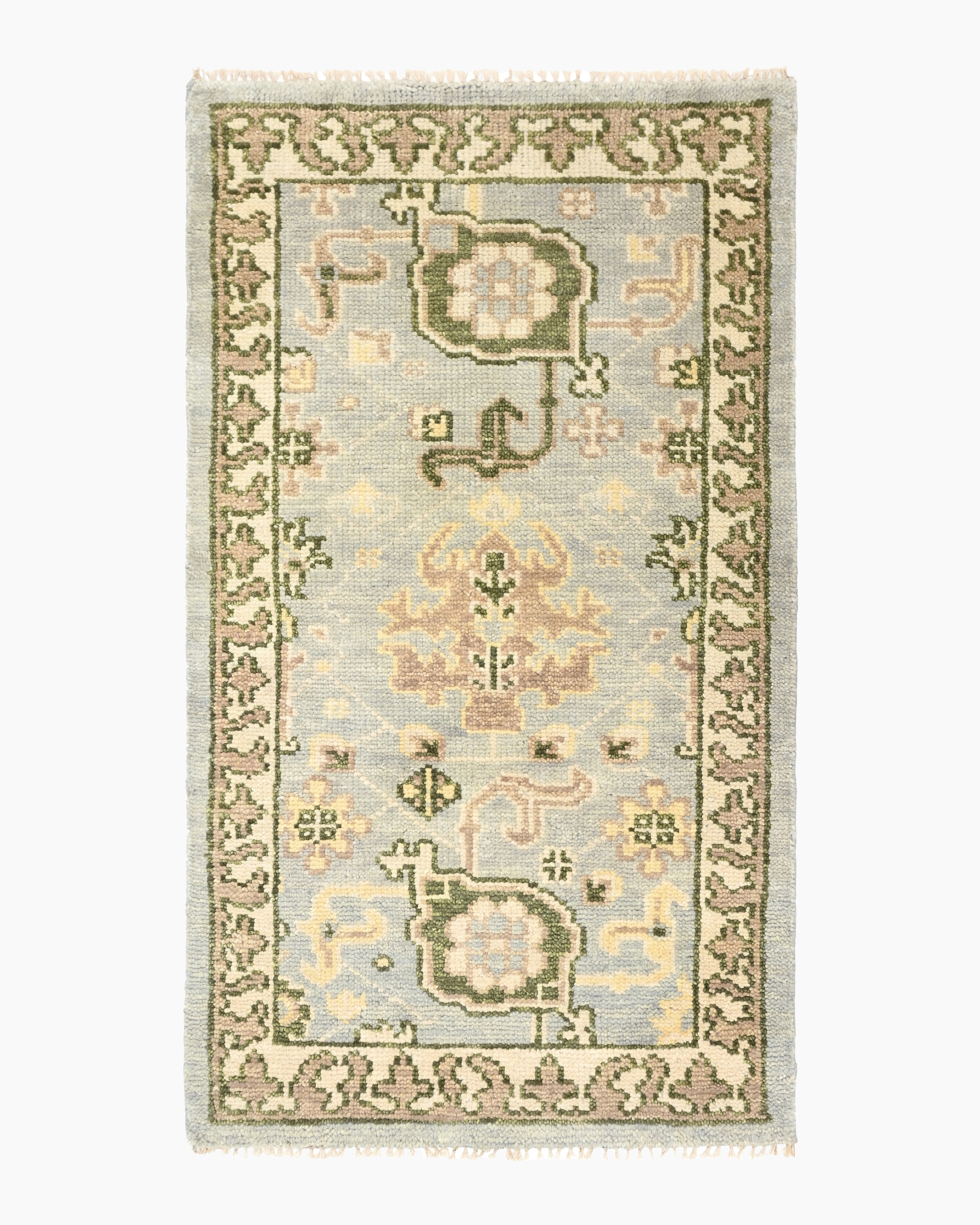 Light Blue Saoirse Hand-Knotted Wool Rug