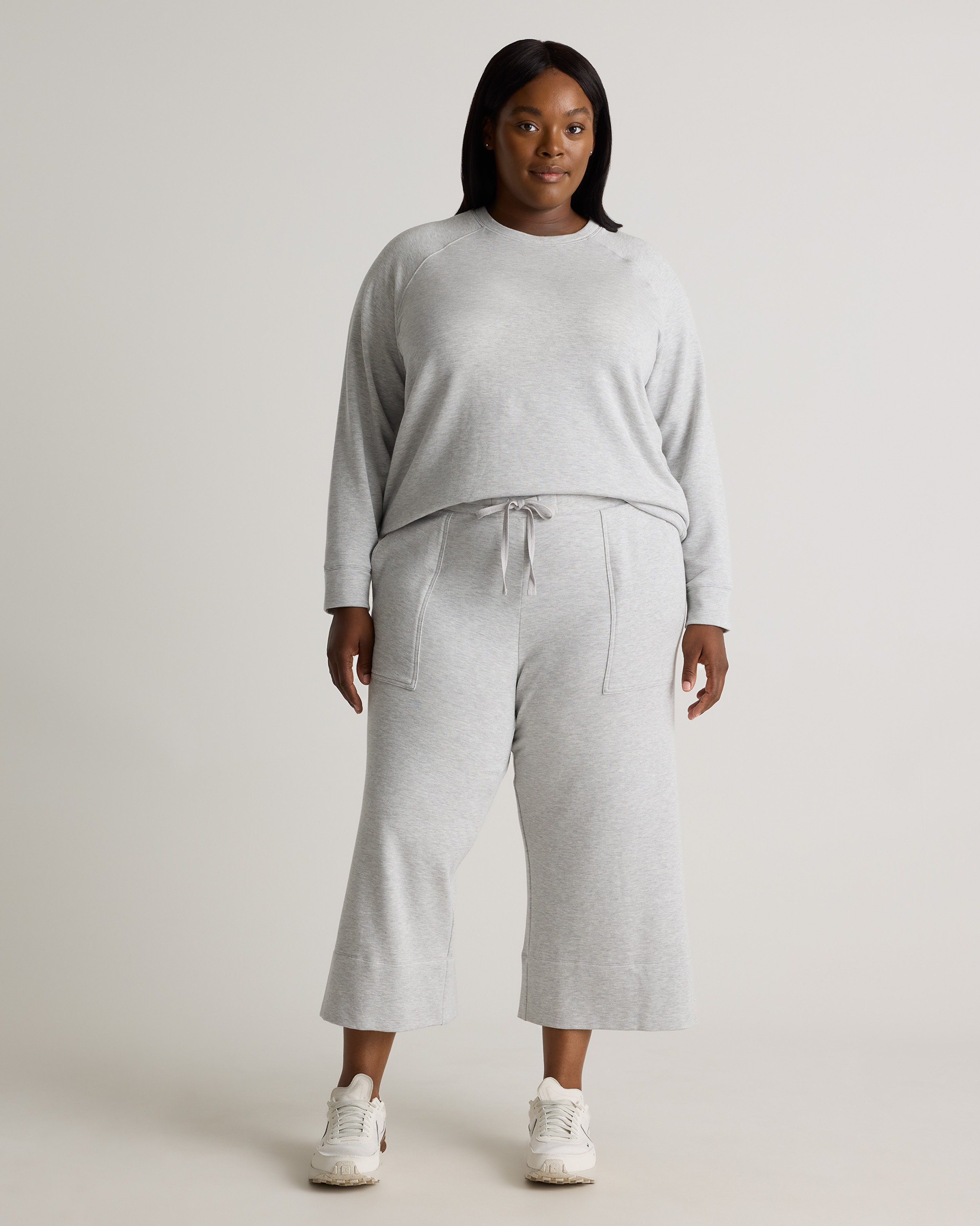 SuperSoft Fleece Cropped Wide Leg Pants - Plus Size
