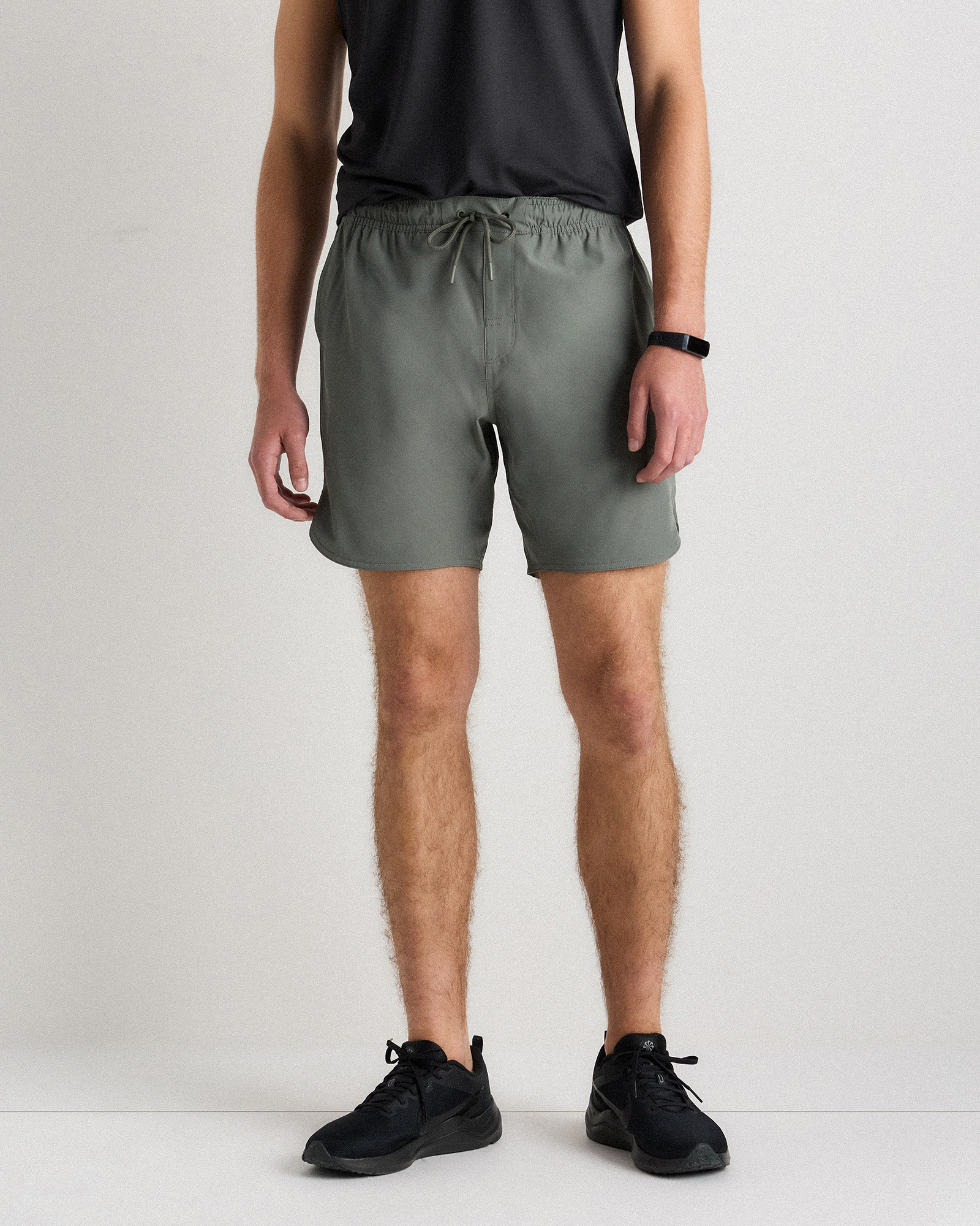 Heritage Olive Sweat Tech Training Lined Shorts - 7"